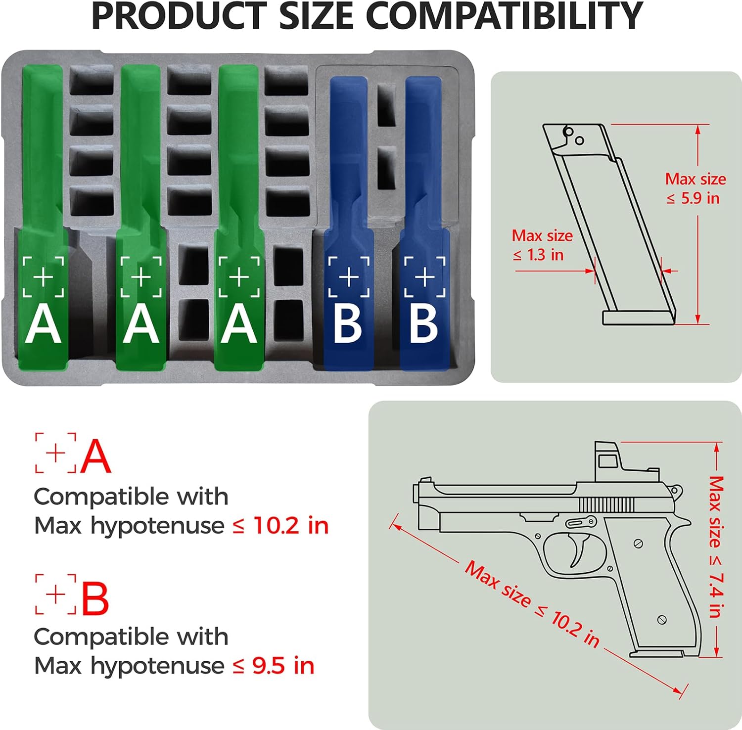 TSA Approved Pistol Gun Case for Multiple Handguns – Hard Shell Waterproof & Dustproof Travel Case with Pre-Cut Foam and 2 TSA Locks for Range & Safe Storage - Image 5