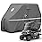 LI LIBZAKI 2+2/4 Passenger Golf Cart Cover Fits EZGO, Club Car, Yamaha, 420D Waterproof Windproof Sunproof Outdoor All-Weather Full Cover -Gray-L