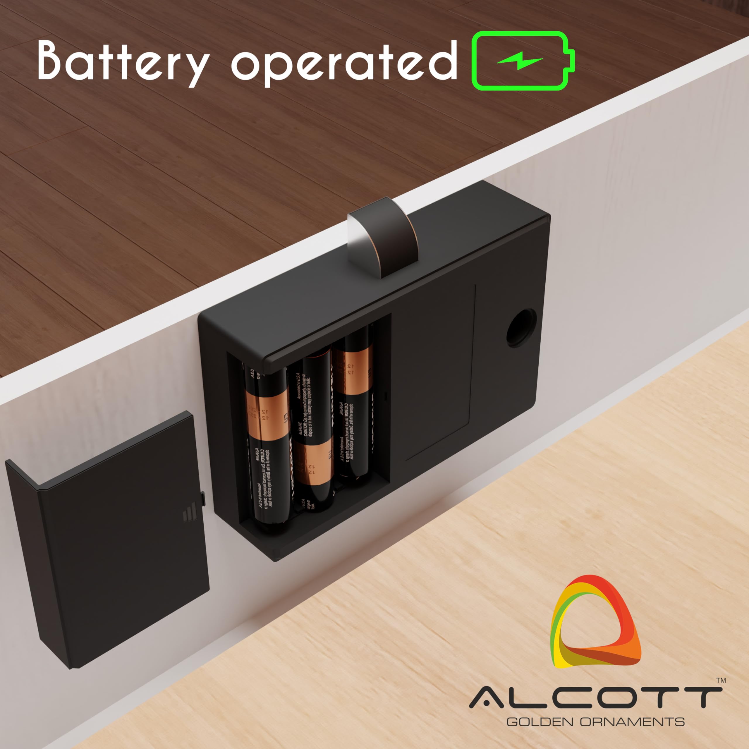 ALCOTT® ZINC Fingerprint Drawer Lock, Smart Biometric Cabinet Lock, Safety Electric Drawer Wardrobe,1st Made in India Digital Furniture Lock| Black| 3 Yrs Warranty (Store Upto 20 Fingerprints) 1