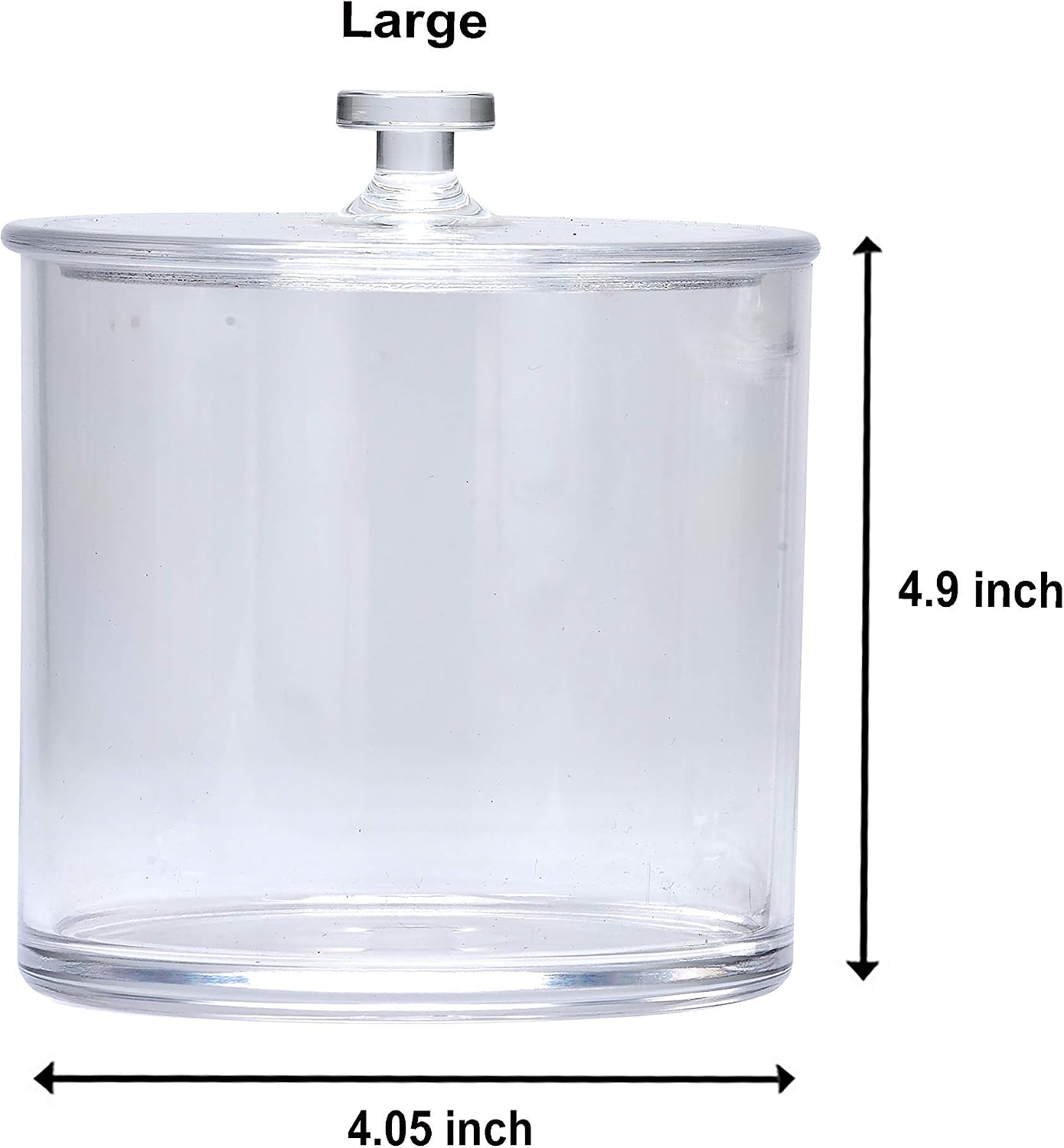 Easyway Multifunctional Acrylic Jars – Plastic Jars – Great Home Decor Pieces – Apothecary Jars Large – Apothecary Jars Bathroom – Bath Bomb Holder (Pack of Three)