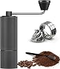 Manual Coffee Grinder, Hand Coffee Grinder with Stainless Steel Conical Burr, Portable Coffee Bean Grinder with 30-Grade Adjustable Settings, for French Press, Espresso, Pour Over, Moka Pots