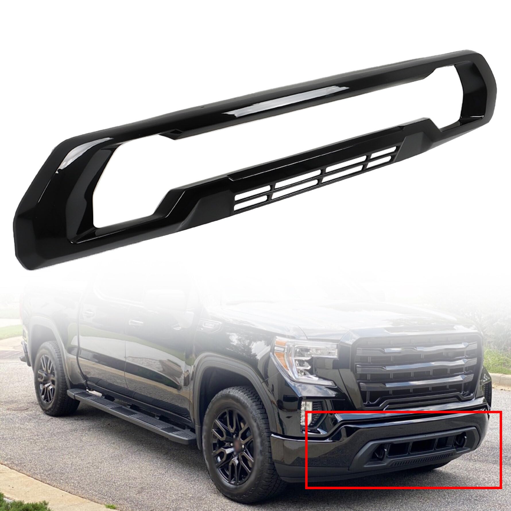 Amazon.com: munirater Front Bumper Lower Grille Plate Plastic  