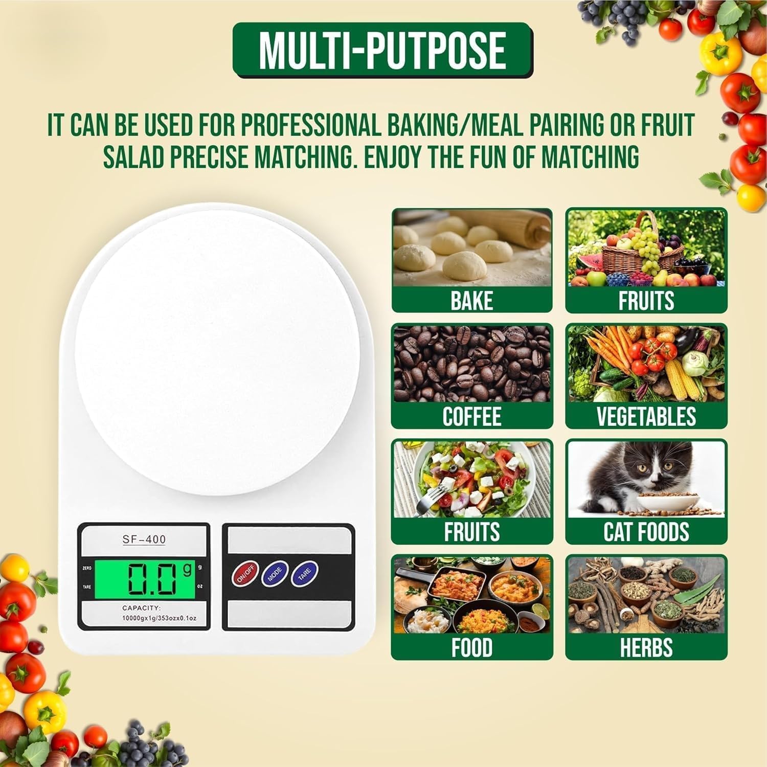 Digital Kitchen Scale - 10kg Precision Weighing -5