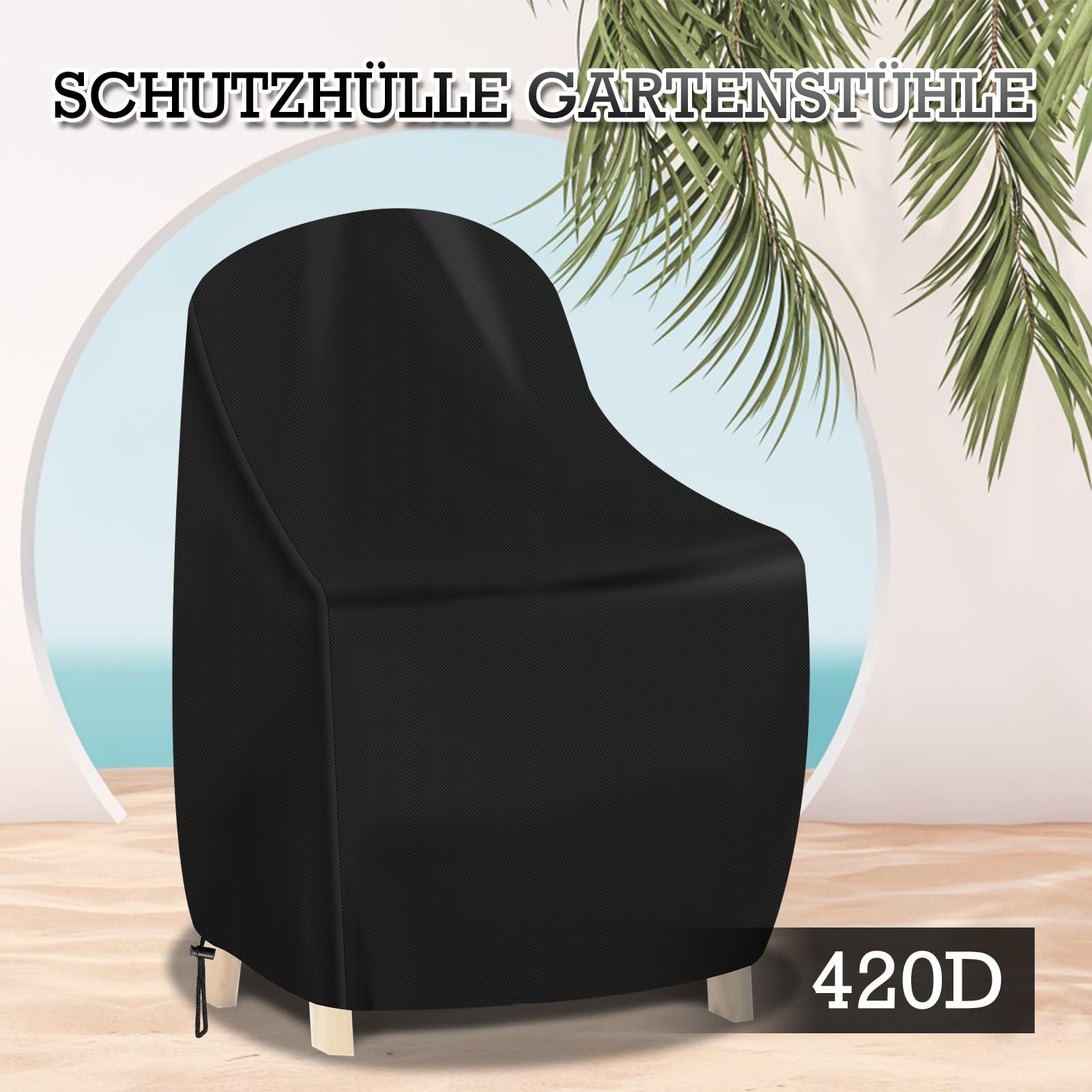 2 Housses De Fauteuil Imperméables 420D - Protection UV Pour Jardin | Balcon, Terrasse