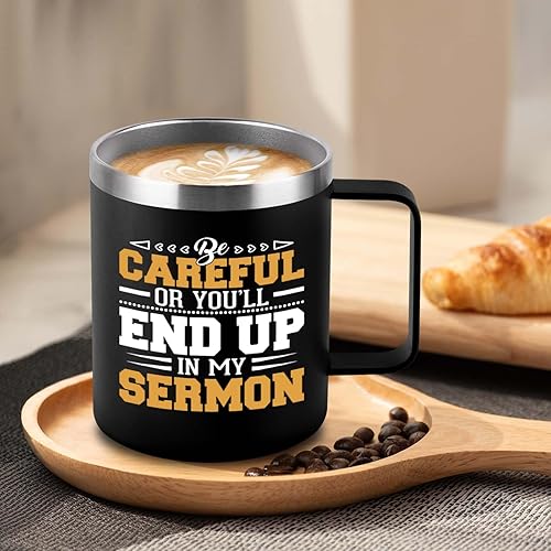 Miniatura 7 de Regalos de agradecimiento para pastores: taza de acero inoxidable de 12 onzas para Acción de Gracias, Navidad, cumpleaños, aniversario y jubilación