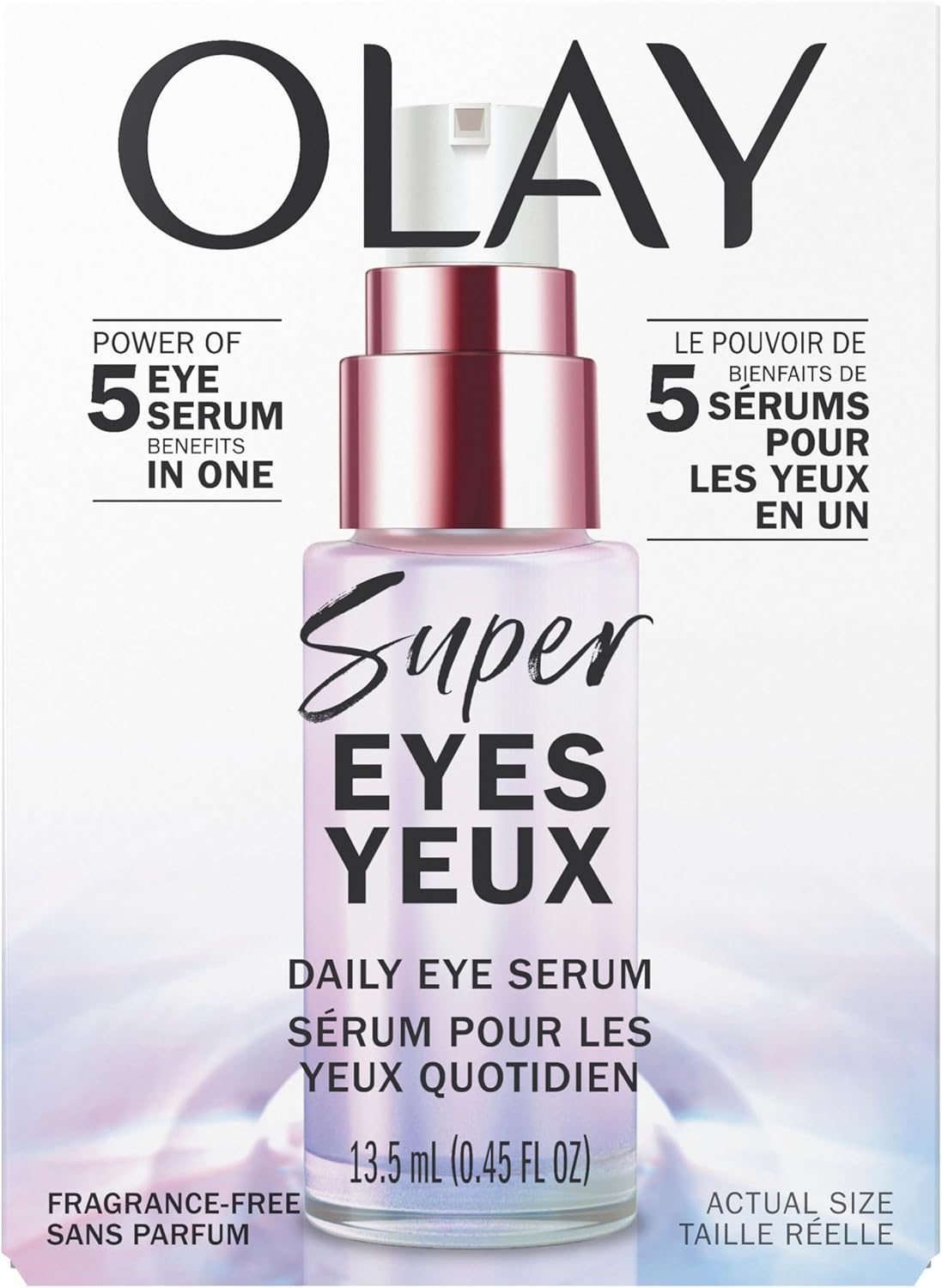 Olay Super Eye Serum – Vitamin C, Caffeine, Niacinamide, Amino Peptide, Aloe Vera – Brightens Dark Circles, Anti-Wrinkle, Anti-Aging, Brightening, Smooths Fine Lines, Firming, Hydrating, 13 mL Olay Super Eye Serum – Vitamin C, Caffeine, Niacinamide, Amino Peptide, Aloe Vera – Brightens Dark Circles, Anti-Wrinkle, Anti-Aging, Brightening, Smooths Fine Lines, Firming, Hydrating, 13 mL