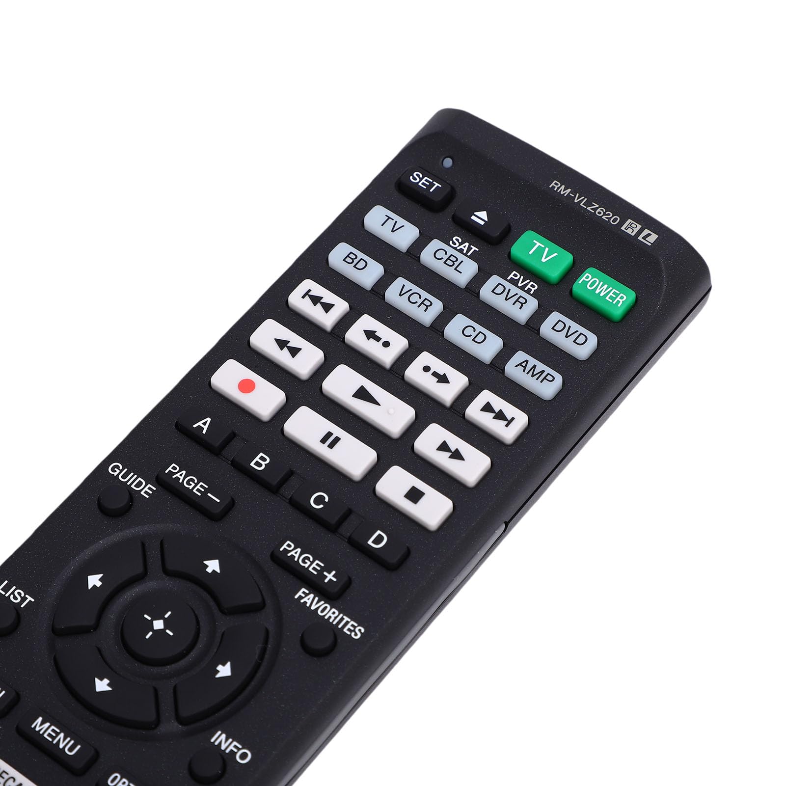 Denash Apprentissage de Remplacement de la Télécommande avec Télécommande DVD, RM VLZ620 Universel, Compatible avec TV, DVR, Magnétoscope, CD, AMP, CBL, BD pour TV DVD DVR VCR CD AMP