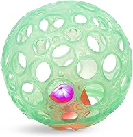 B. toys Grab n’ Glow Sensory Light-Up Baby Rattle Ball - Textured, Glowing, Rattling Toy for Infants 0+ Months