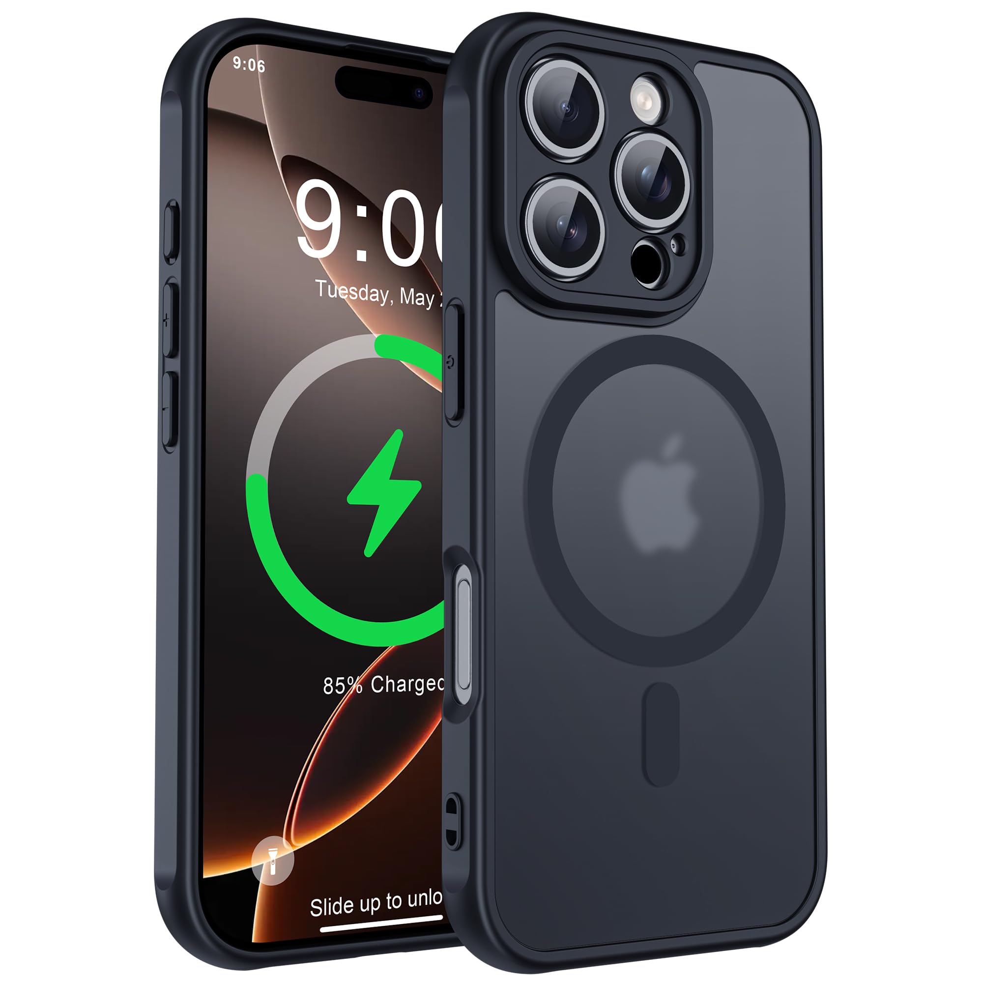 2024 Upgraded Strong Magnetic Slim Case for iPhone 16 Pro Max 6.9'' [Compatible with MagSafe] [Camera Protection] [Built-in 3D Corner Airbags]