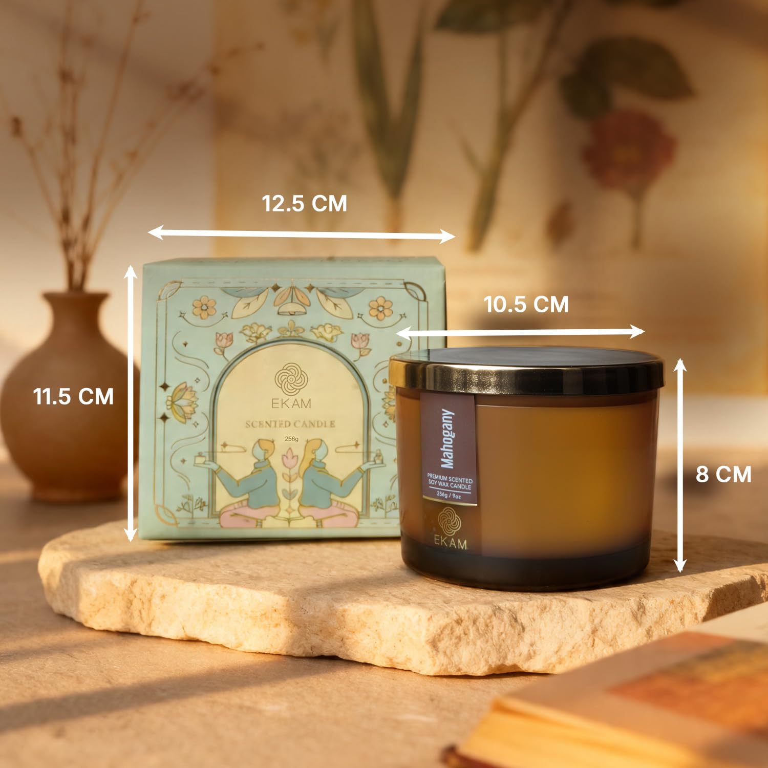 EKAM Mahogany Candle - 35 Hour Burn -7