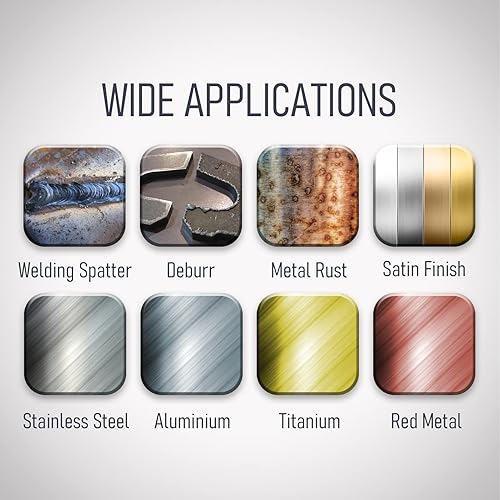 Miniatura 5 de Ruedas negras con solapa limpiadora, tambor de tira, 4.331 x 3.937 in, 4 pulgadas, para decapado, eliminación de óxido, pinturas, esmaltes,