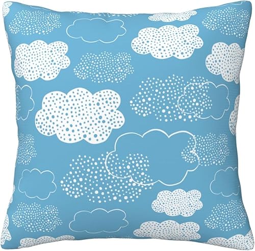 Aimeryup Throw Pillow Covers 12x12 Inch Blue White Cloud Decorative Pillow Covers Cushion Covers cojines decorativos para sala Pillow Cases Cute