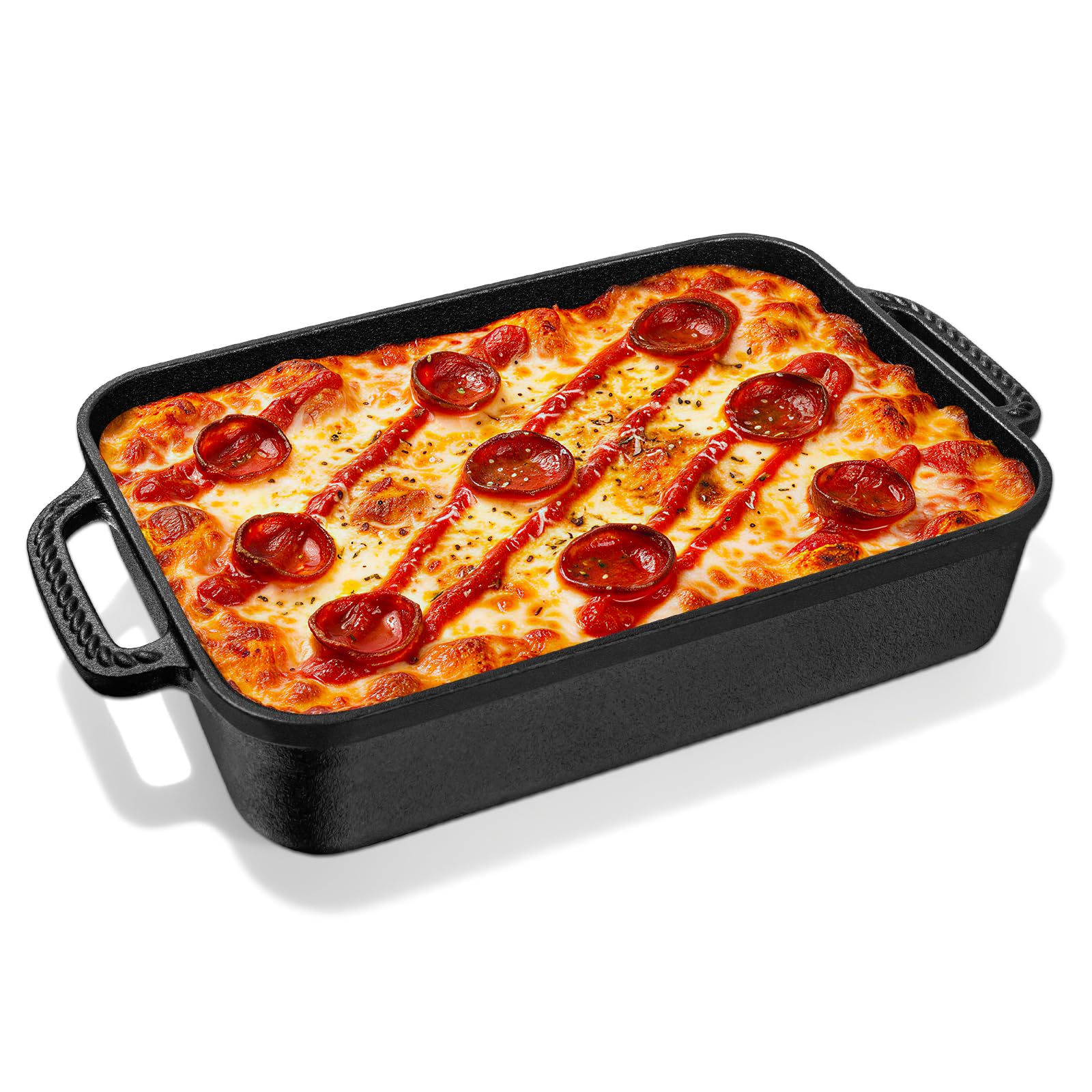 Cast Iron Detroit Pizza Pan - 9x13 Inch