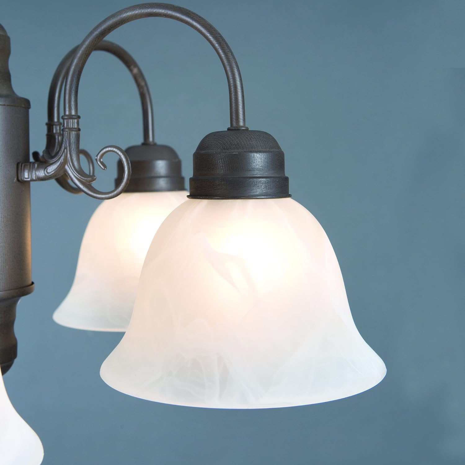 🔥 Flаѕh Sаlе Yosemite Home Decor 1435-5DB Manzanita 5 Light Chandelier, Frosted White Marble Glass Shades, Dark Brown Finished Frame Crаzу Clеаrаnсе Yosemite Home Decor 1435-5DB Manzanita 5 Light Chandelier, Frosted White Marble Glass Shades, Dark Brown Finished Frame