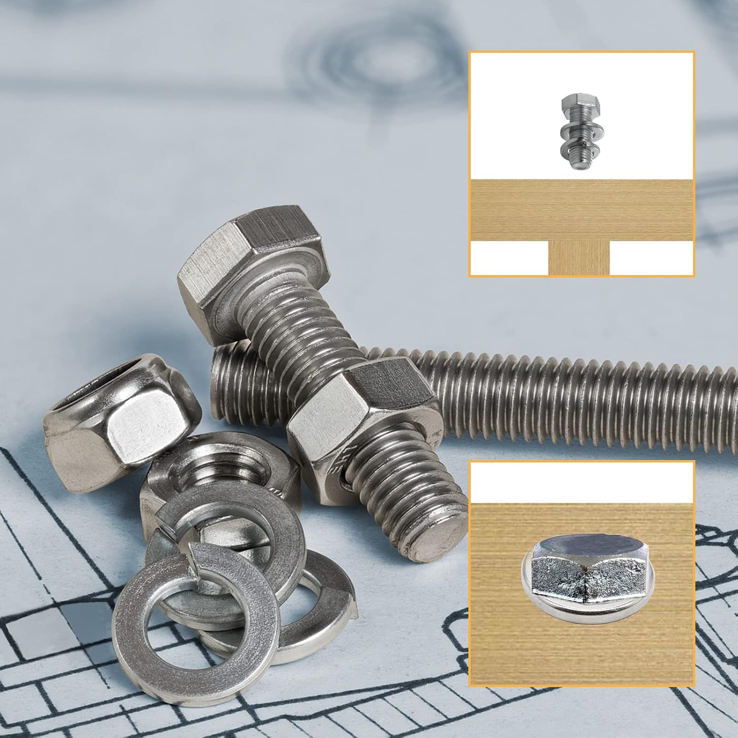 Split Lock Washers, 1/4 Inch, 100 PCS