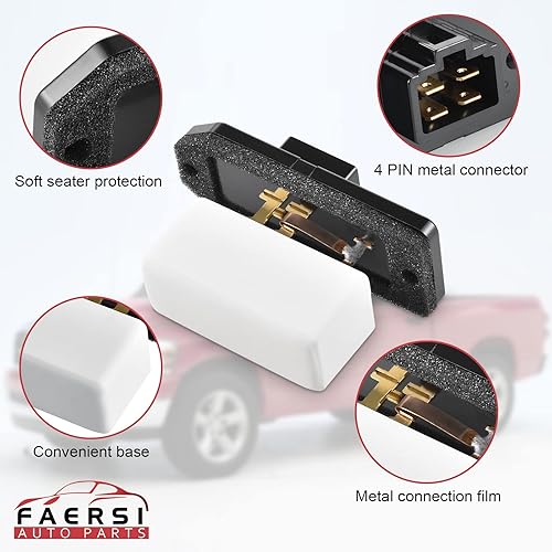 Miniatura 4 de FAERSI Reemplazo de resistencia del motor del ventilador HVAC para Dodge Ram 1500 2500 3500 1994-2008, Grand Cherokee 1993-1999, sustituye a RU109