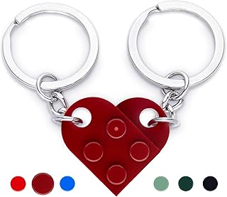 Matching Couple Heart Keychains, Couples Gifts, Decorations Christmas Valentines Day for Boyfriend Girlfriend