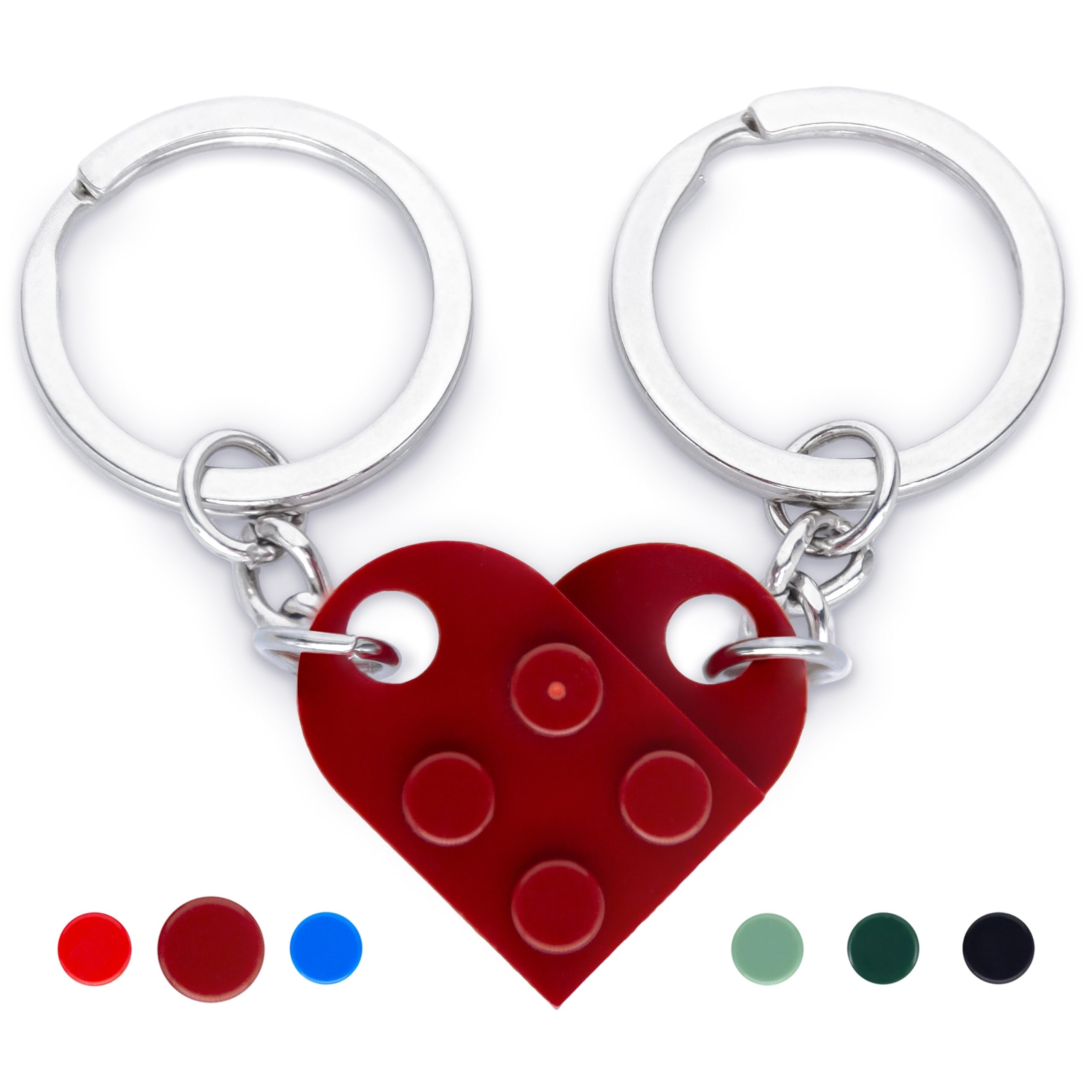 NumeroPhi Llaveros Pareja Corazón para Novios, Enamorados, Regalo de San Valentín, Aniversario y Cumpleaños
