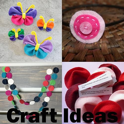 Miniatura 4 de Playfully Ever After Círculos de fieltro artesanales de color verde oscuro (1.5 pulgadas - 94 piezas)