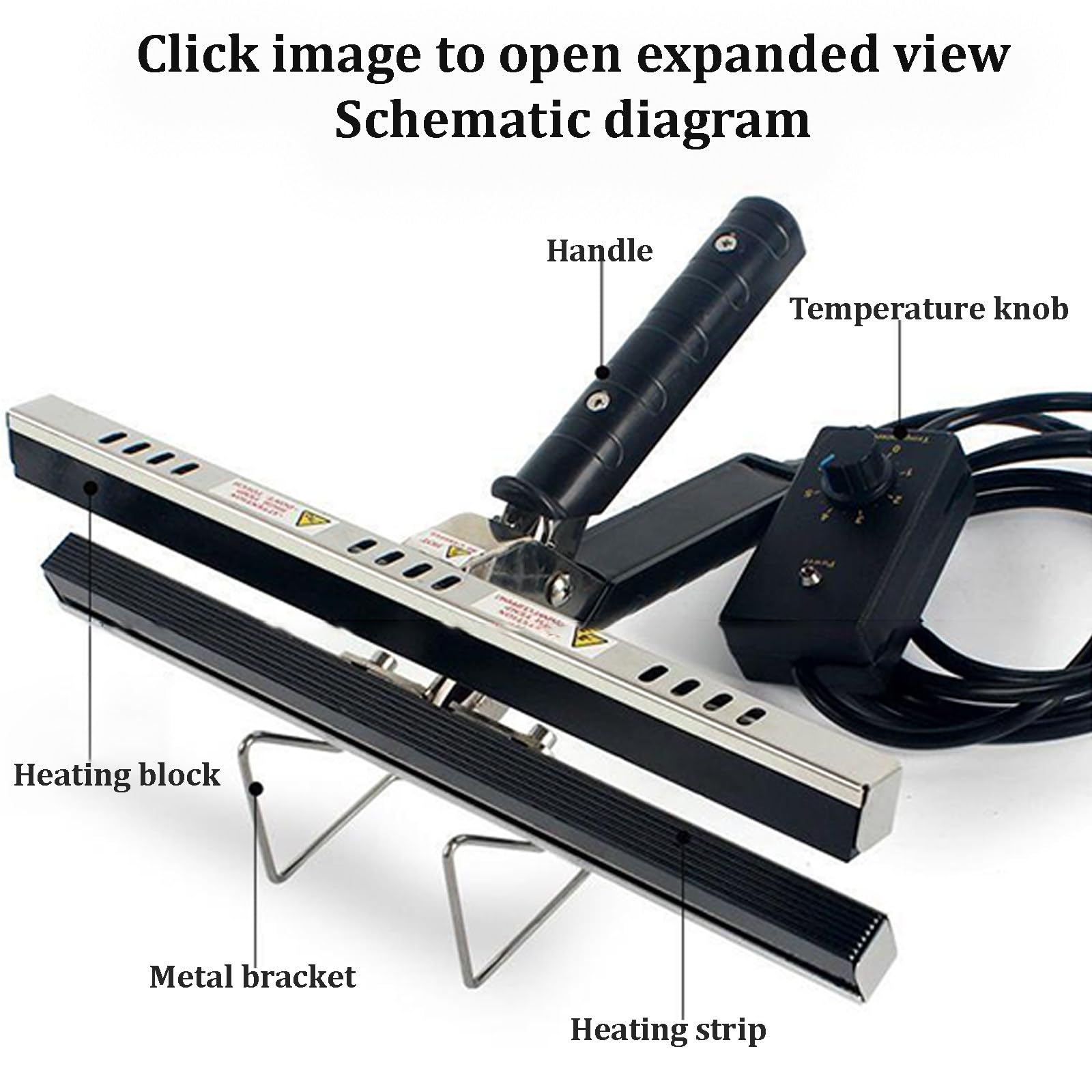 Sigillatrice Termica Portatile, Larghezza Di Saldatura 15 Mm, Sigillatrice Per Sacchetti Di Plastica 200 Mm/300 Mm/400 Mm, Per Sacchetti Mylar, Sacchetti In Alluminio,30cm