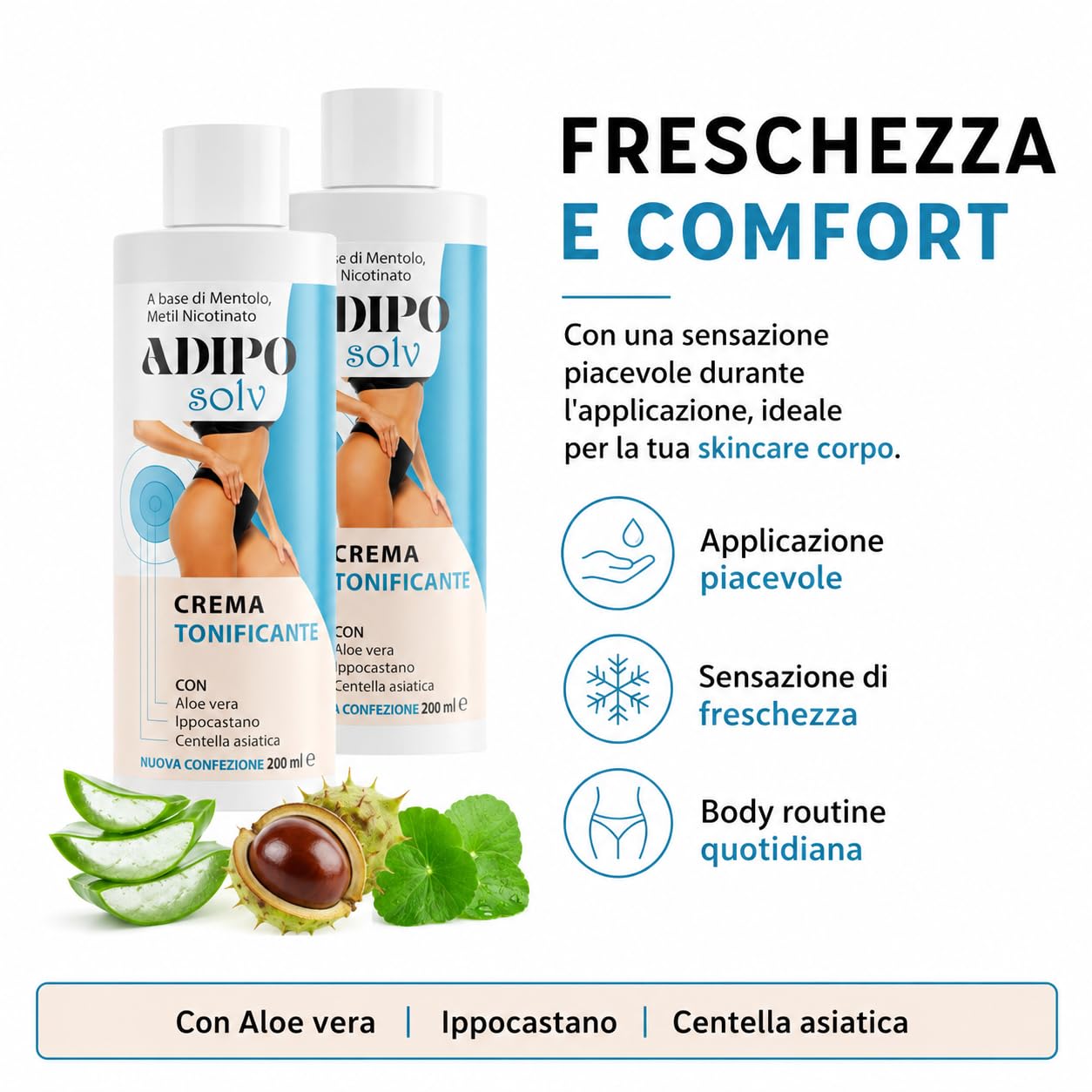 AdipoSolv Crema Sciogli Grasso 400ml – Liporiducente Snellente e Rassodante – Trattamento Anticellulite e Antismagliature