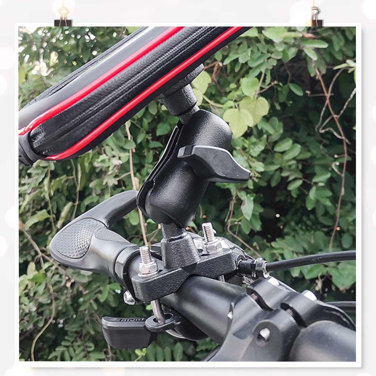 Uchwyt kulkowy, podstawa uchwytu kulkowego, kompatybilny z kulkami, kompatybilny z głowicą kulową, uchwyt na telefon, motocykl, rower, 1 szt., aluminium 1"