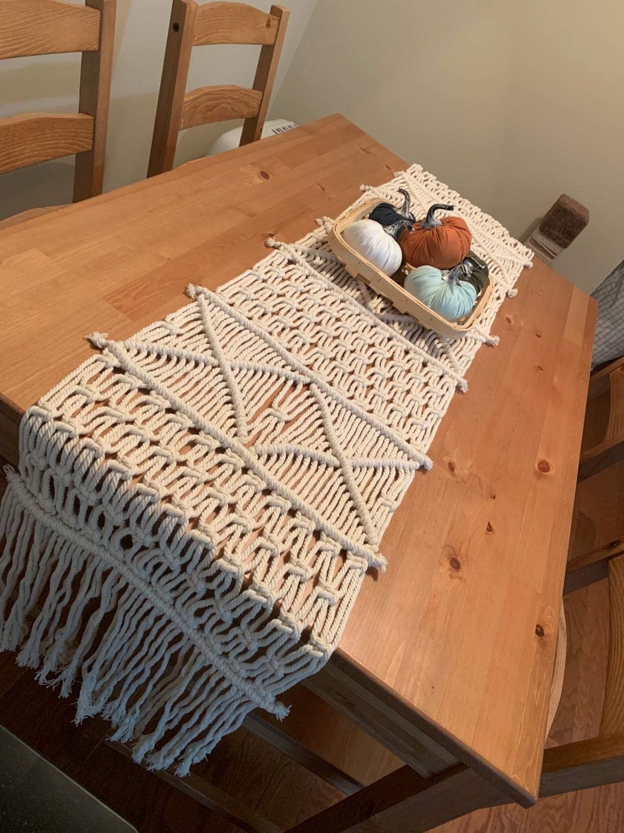 Oyhomop Niustyle 78 inch Macrame Table Runner, Bohemia Handwoven Décor Wedding Table Runner with Tassels Bedroom Kitchen Coffee Table Decor (14" x 78") Oyhomop Niustyle 78 inch Macrame Table Runner, Bohemia Handwoven Décor Wedding Table Runner with Tassels Bedroom Kitchen Coffee Table Decor (14" x 78") Oyhomop Niustyle 78 inch Macrame Table Runner, Bohemia Handwoven Décor Wedding Table Runner with Tassels Bedroom Kitchen Coffee Table