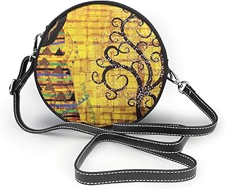 Magic Wolf Dream Catcher - Borsa a tracolla rotonda da donna, alla moda, per la scuola e il lavoro