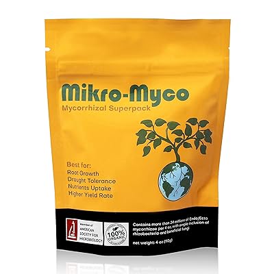 Mikro-Myco, Highly Concentrated Mycorrhizal Fungi –11 EndoEcto Mycorrhizae, Water Soluble Powder for Exponential Root Growth 4 oz