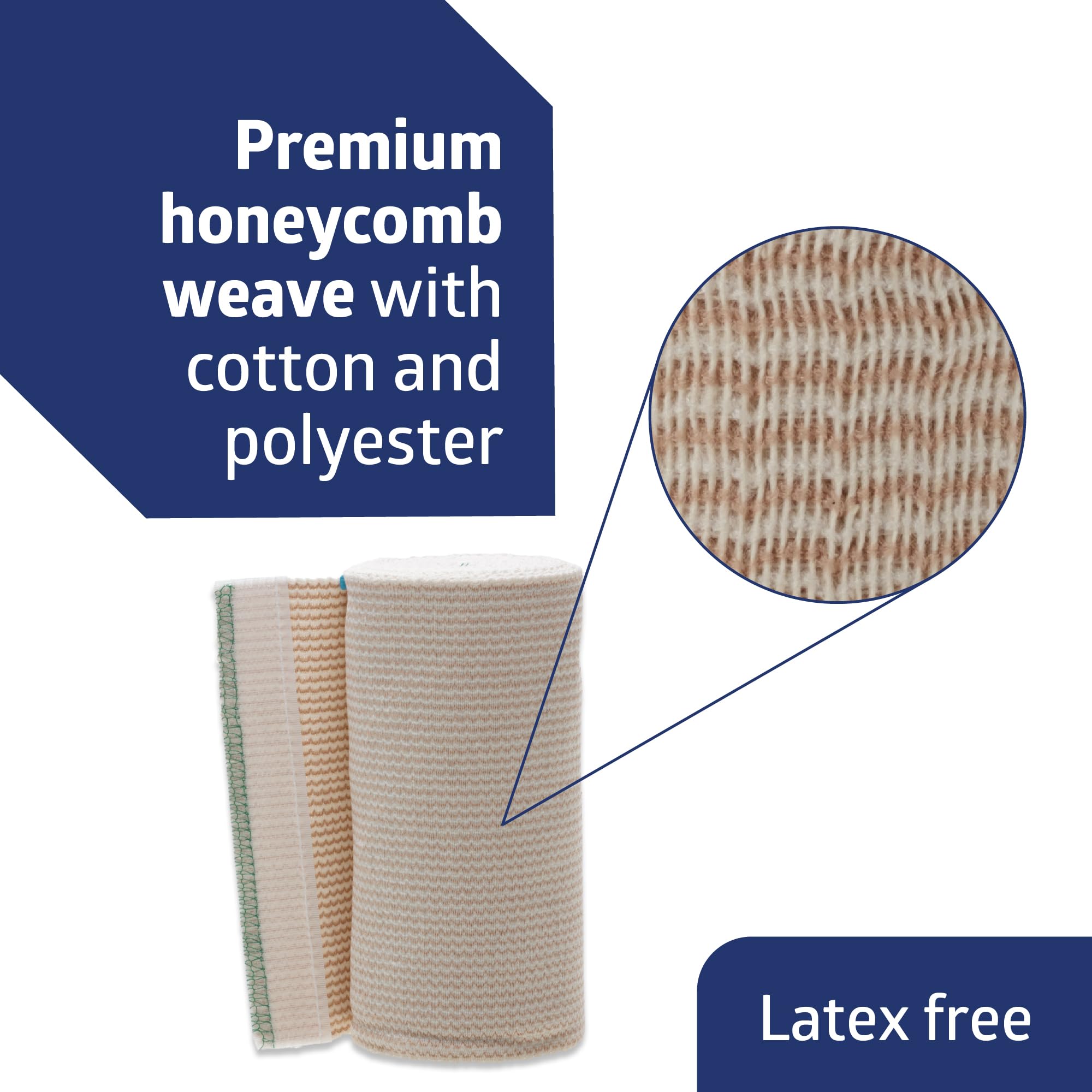 Medline Matrix Elastic Bandages, Non Sterile, 6" x 10 yard, White/Beige (Pack of 20) — Amazon image 2