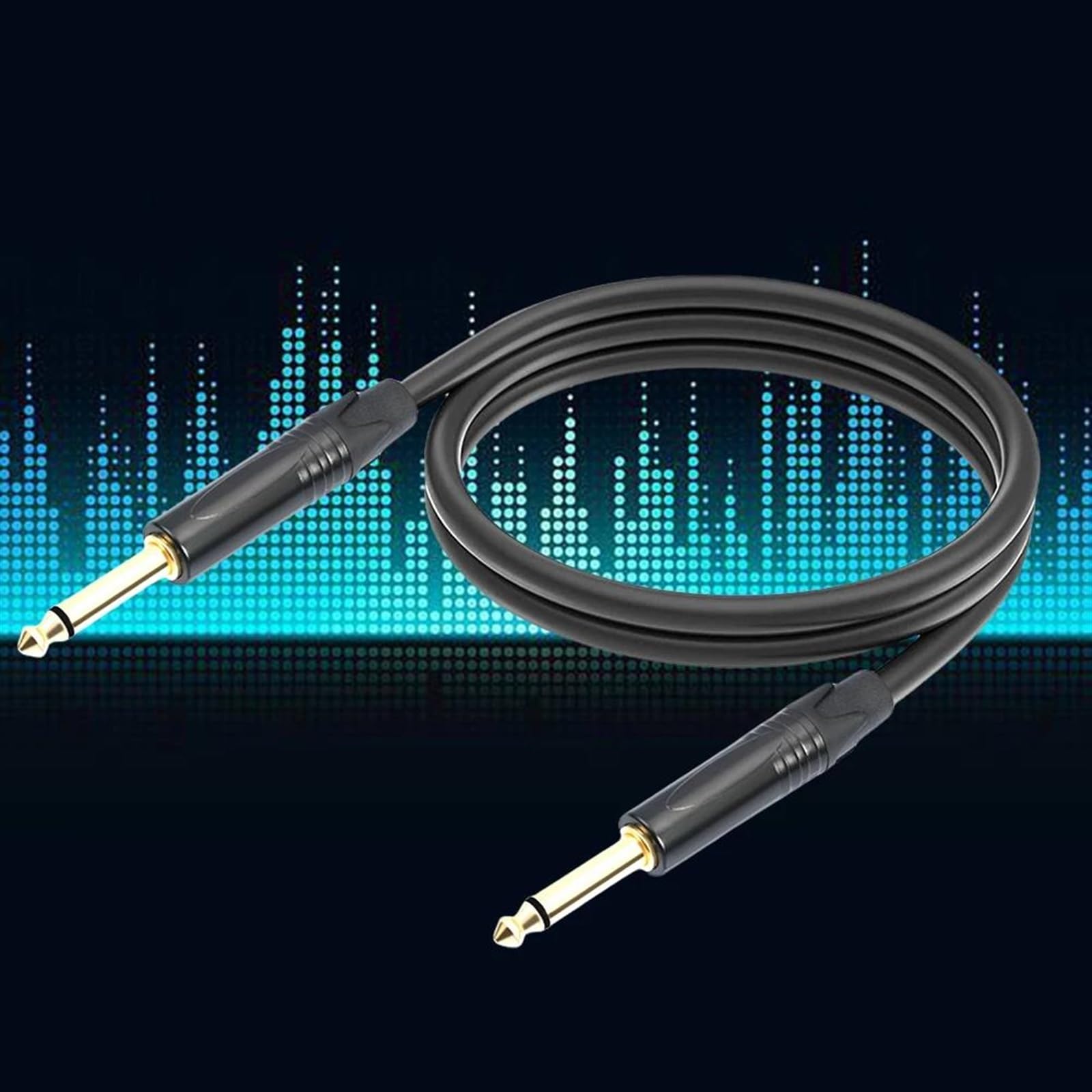 cable de audio de guitarra Cable De Instrumento De Guitarra Trenzado De Nailon De 1/4 De Pulgada A 1/4 De Pulgada Con Conector TS Cable De Mono Línea De Interconexión De Un Cuarto De Pulgada Y 6,35 Mm