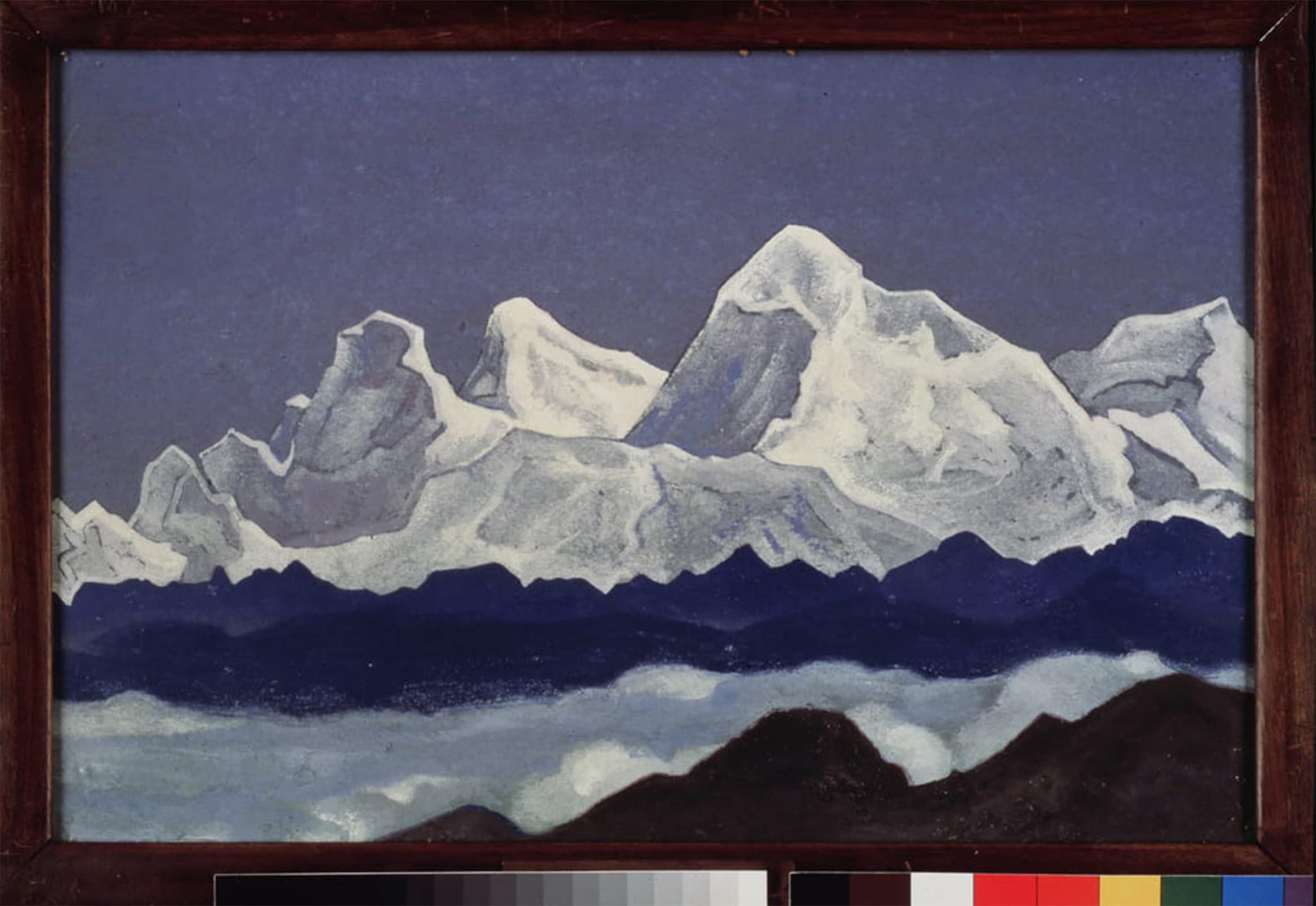 POSTERIIk Vintage Classic Picture Landscape Artwork Mount in the Himalayas by Nicholas Roerich Portrait Canvas Painting for Office Home Decor 60x90cm