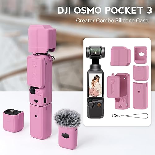 Miniatura 2 de Funda de bolsillo 3, funda protectora de silicona suave compatible con DJI Osmo Pocket 3 Creator Combo, protector de pantalla Osmo ligero,