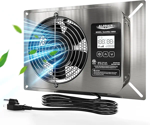 ALORAIR 300 CFM Crawlspace Ventilator Fan with Humidistat, Stainless Steel Exhaust Vent Fans with Digital Display, Timing Cycle, Freeze Protection Thermostat, for Basement, Garage, Attic, Grow Tent