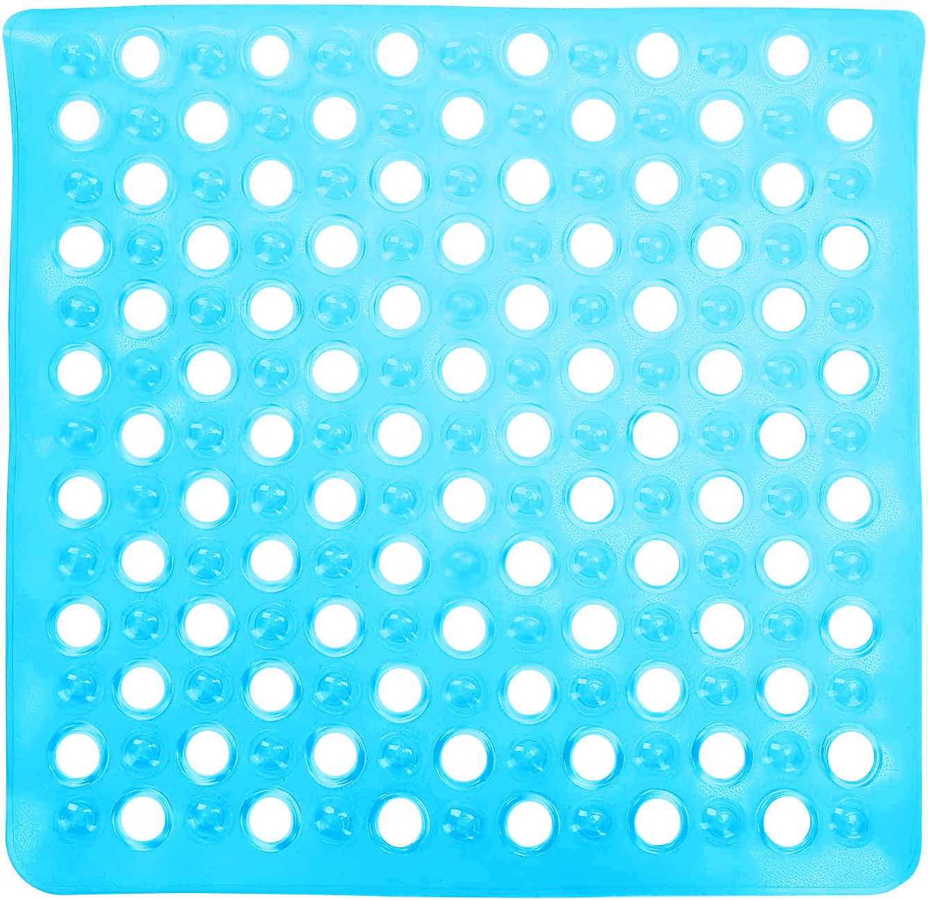 Steexu Bath Mat NonSlip - Shower Mat Anti Mould Easy Flow Of Water And Air Quick Dry - Firm Grip Rubber Suction Cups on Base - Odour Free Easy to Clean use Inside Shower and Bath Tub (blue)