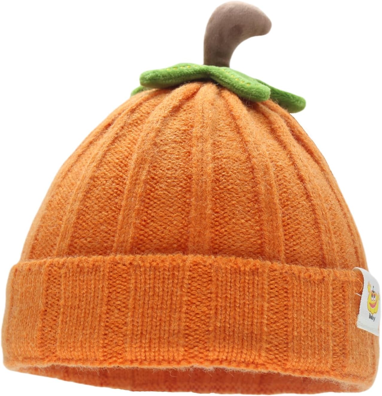 Baby Knitted Pumpkin Beanie Hat, Soft Baby Pumpkin Costume Hat for Toddlers, Autumn, Halloween, Thanksgiving Photo Props