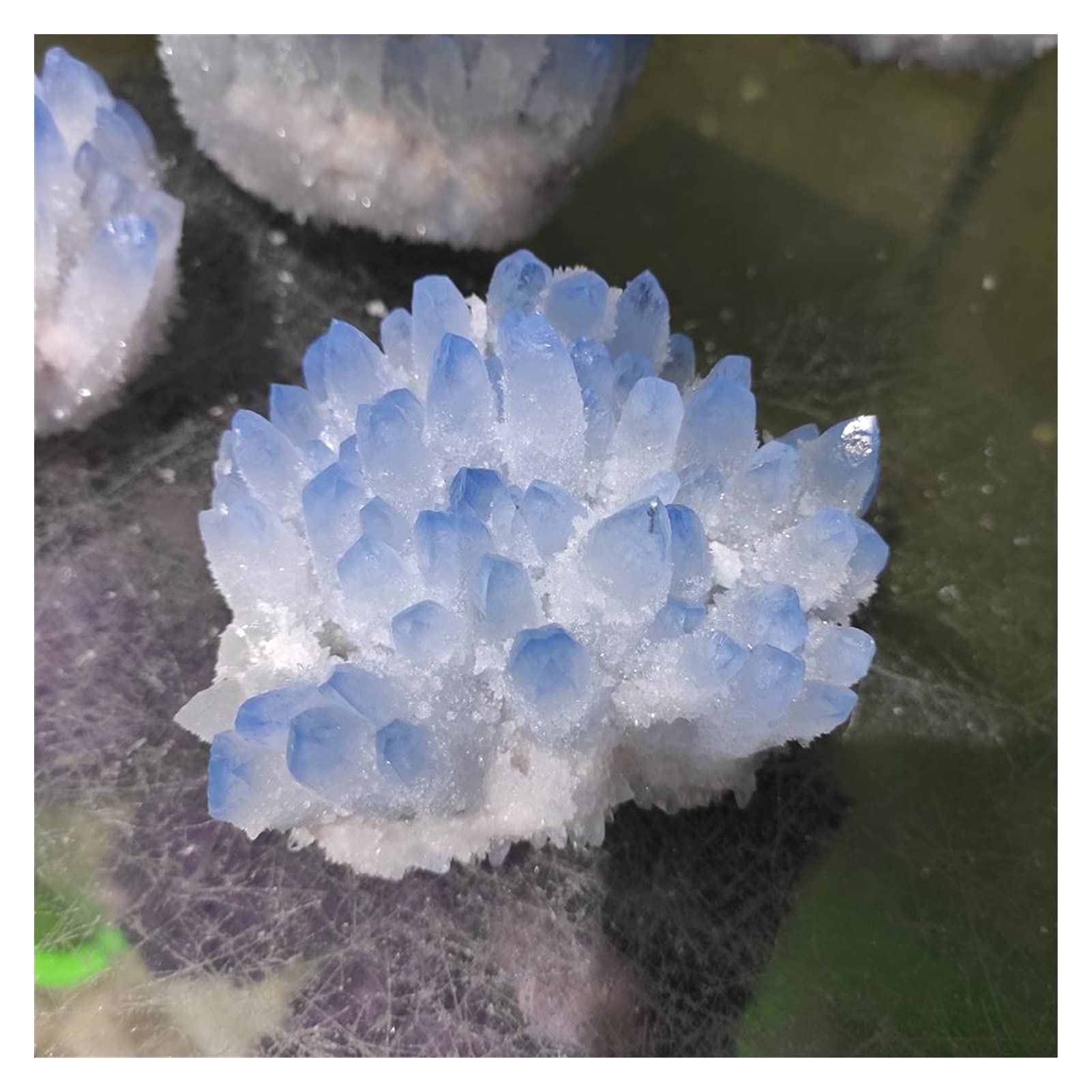 Grappes en cristal quartz bleu, idée cadeau idéale pour pendaison de crémaillère