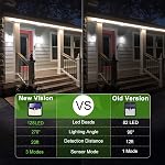 CLAONER Lumières solaires en plein air [128 LED/3 Modes], Lumières de sécurité du capteur de mouvement solaire IP65 Imperméable Lumières de pont solaire durable à 270° Angle d'éclairage pour Garage de voie de triage