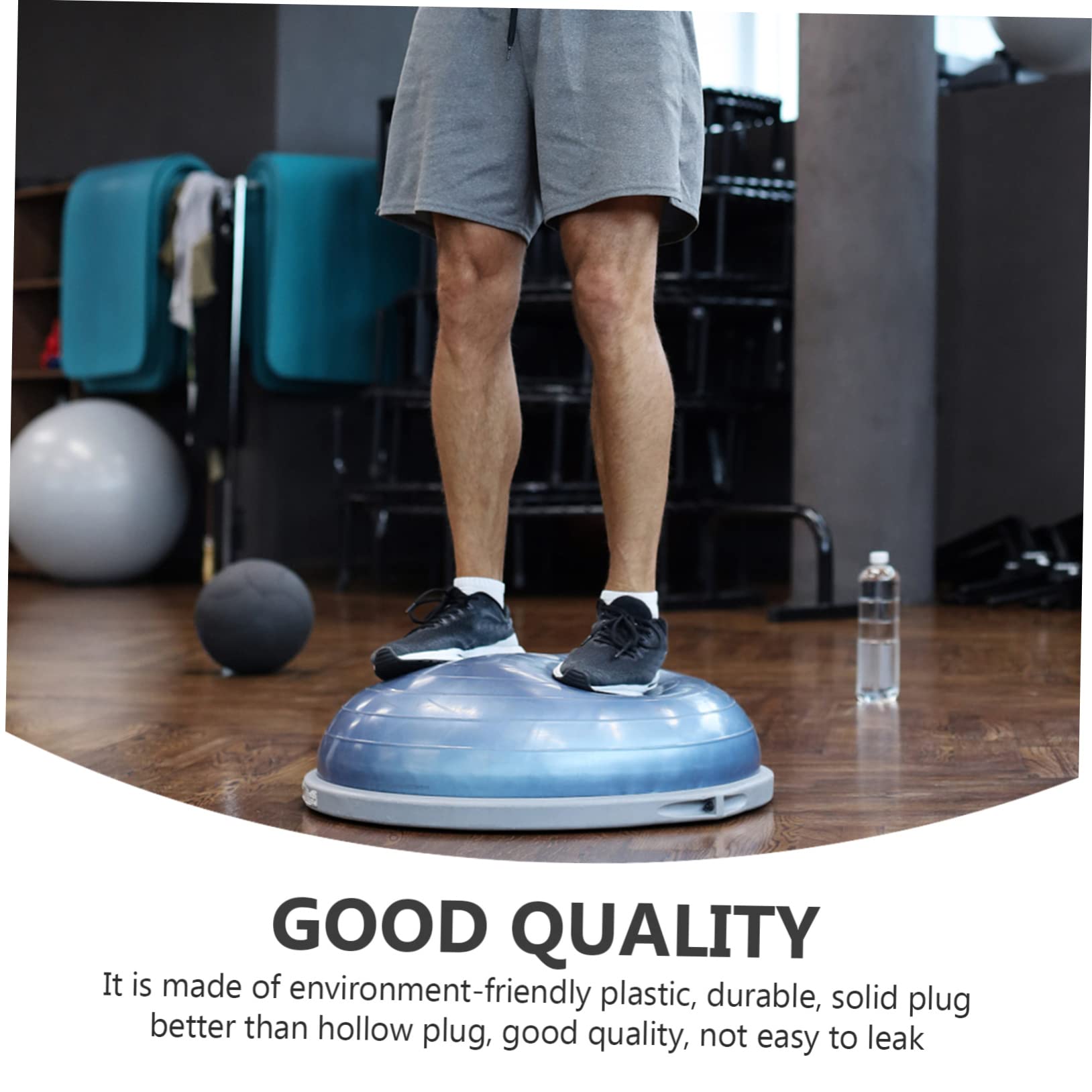 GALPADA 10Pcs Exercise Ball Plug Set Durable Air Stopper Pin Adapter for Yoga Ball Inflatable Bed Multi Function Remover Kit for Fitness Recreation