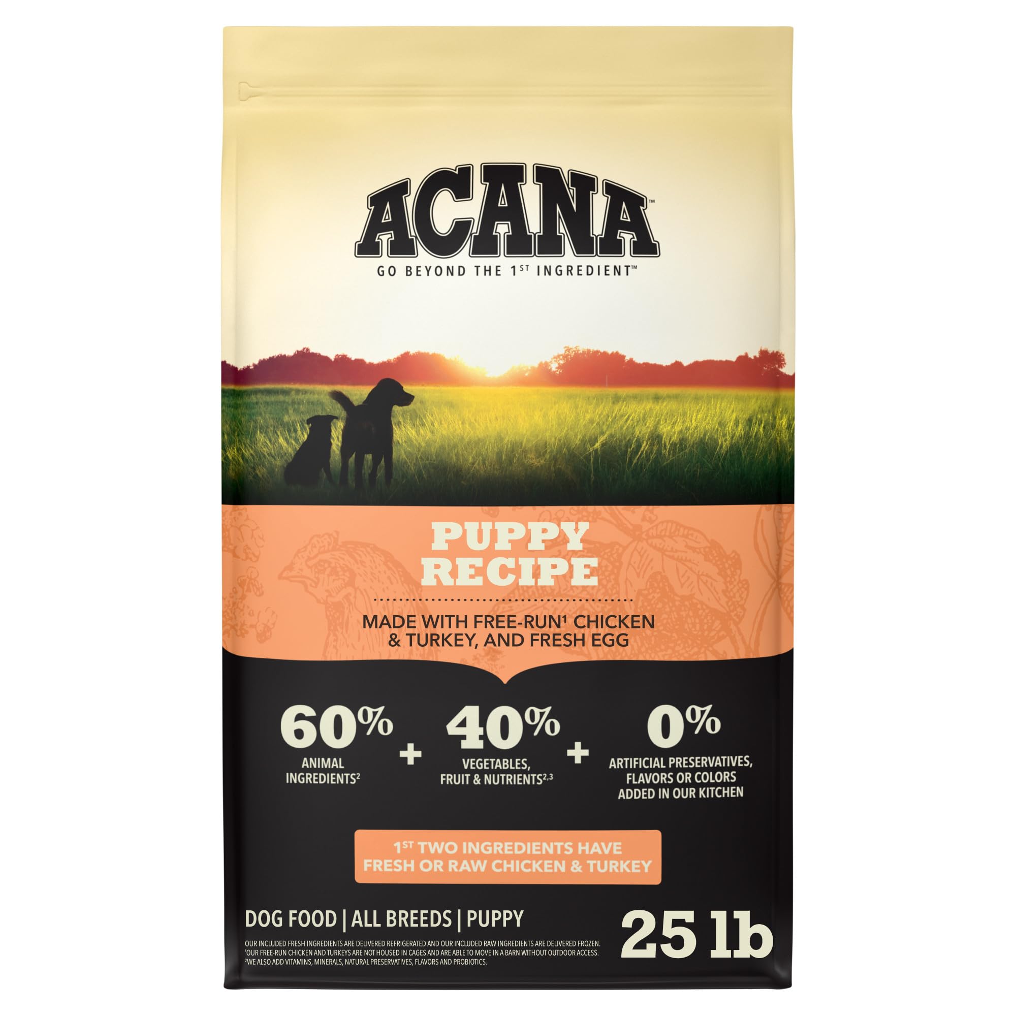 ACANA Grain Free Dry Dog Food Puppy Recipe 25lb Bag