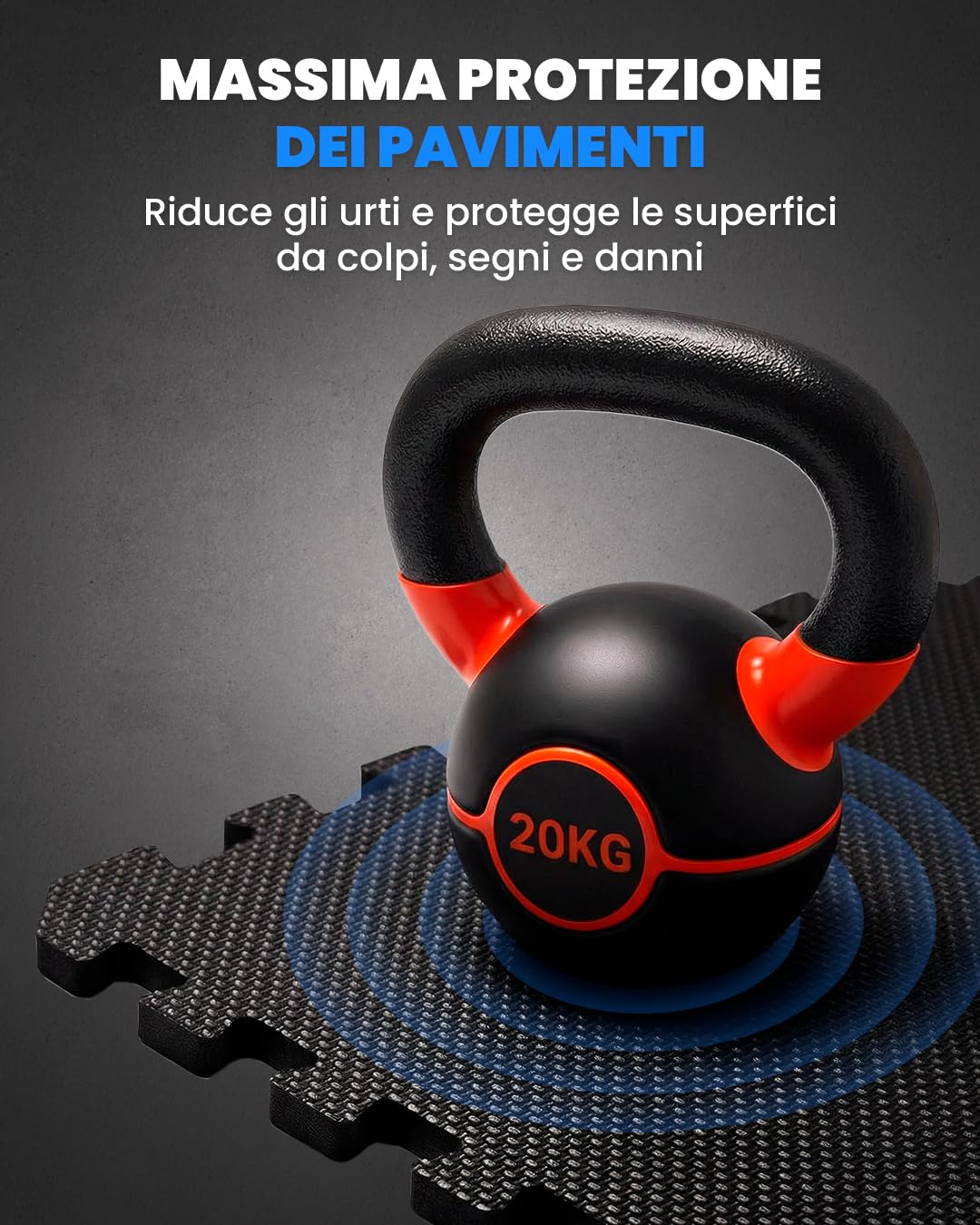 unycos - Tappeto da Fitness a Puzzle【12 Tappetini】Tatami Antiscivolo, Pavimento Protettivo Incastro Palestra in Schiuma EVA, Materassino per Home Gym | Include E-Book, 30x30x1 cm (Nero)