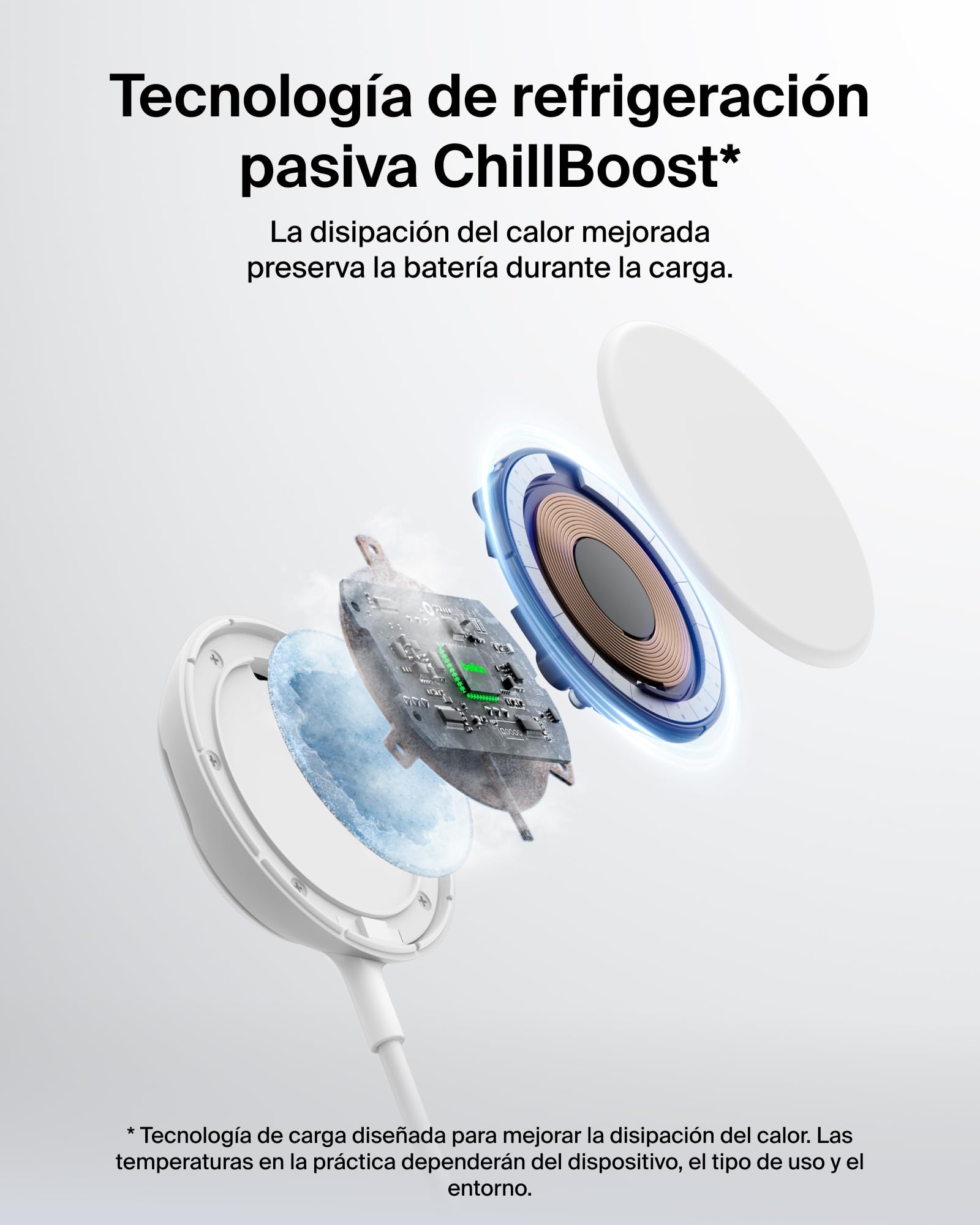 Belkin UltraCharge Cargador Inalámbrico Magnético Qi2 25W, Carga Rápida, Compatible con MagSafe, Refrigeración Pasiva y Soporte, iPhone 17 Series, Pixelsnap y AirPods Pro, con 45w fuente de alimentaci
