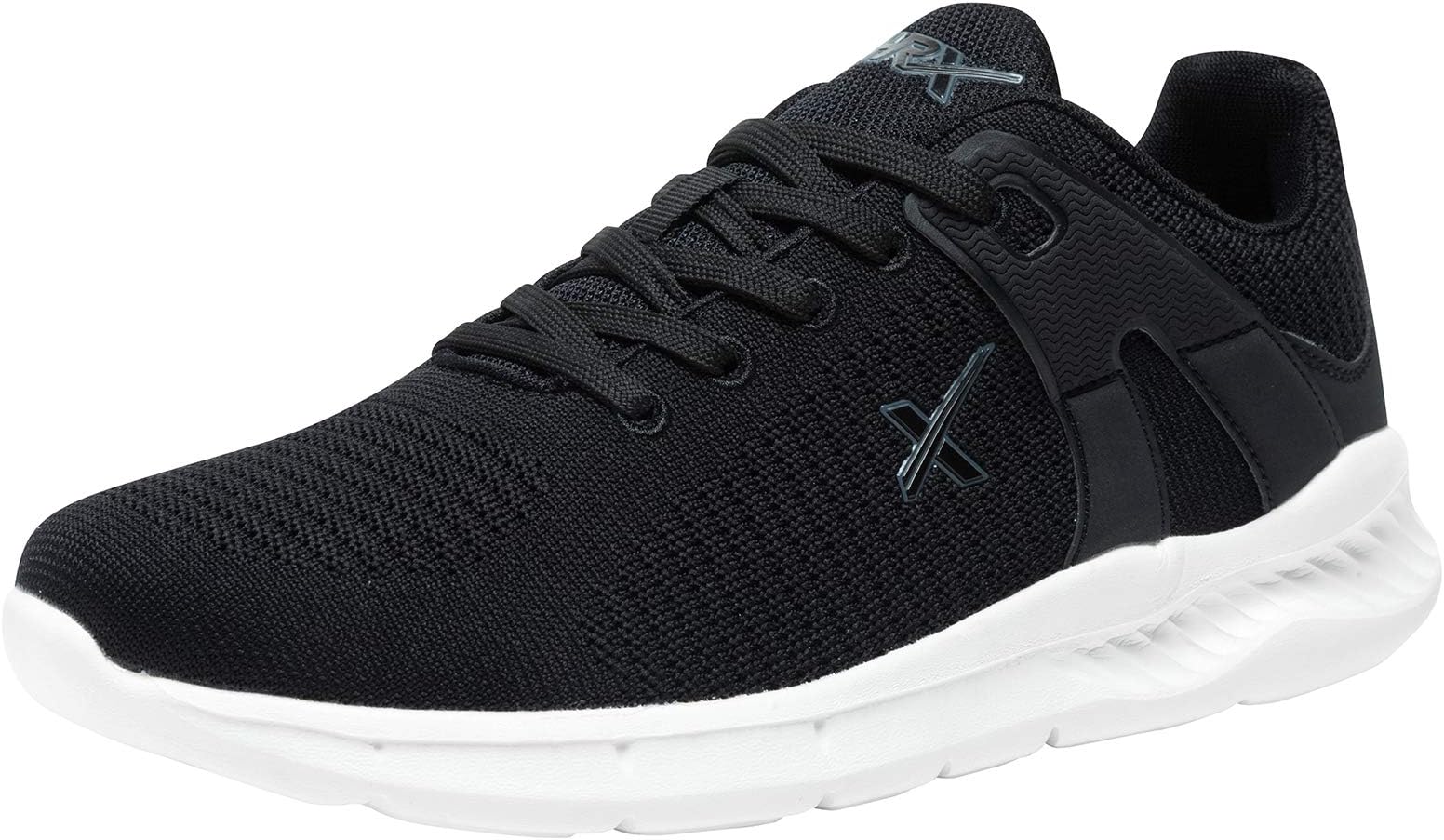 HRX Men's Casual Sport Sneakers Mesh Breathable Athletic Walking Running Gym Lace-up Shoes Cross Trainer Black Size: 5 UK