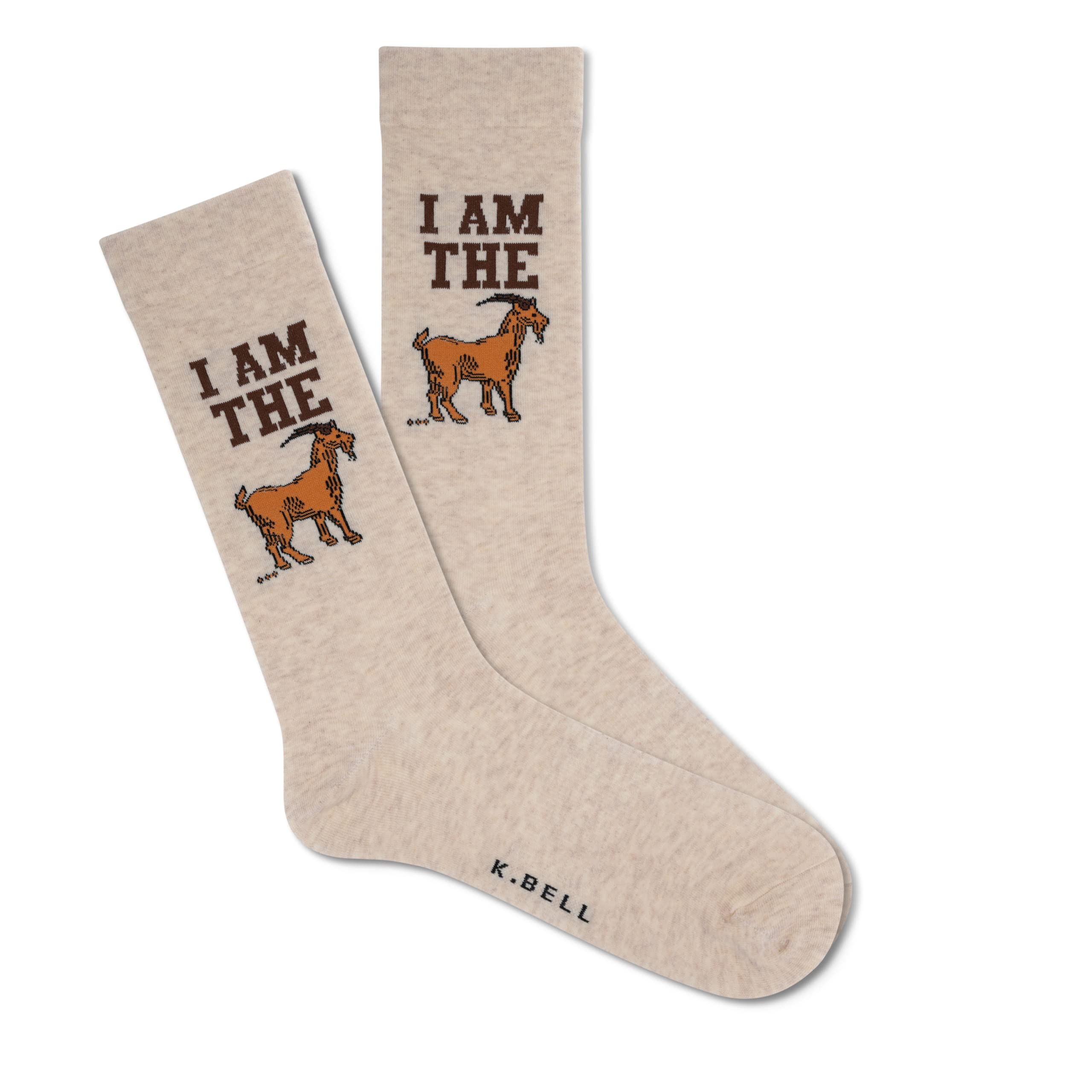K. BellK. Bell Mens I Am The Goat Crew Socks