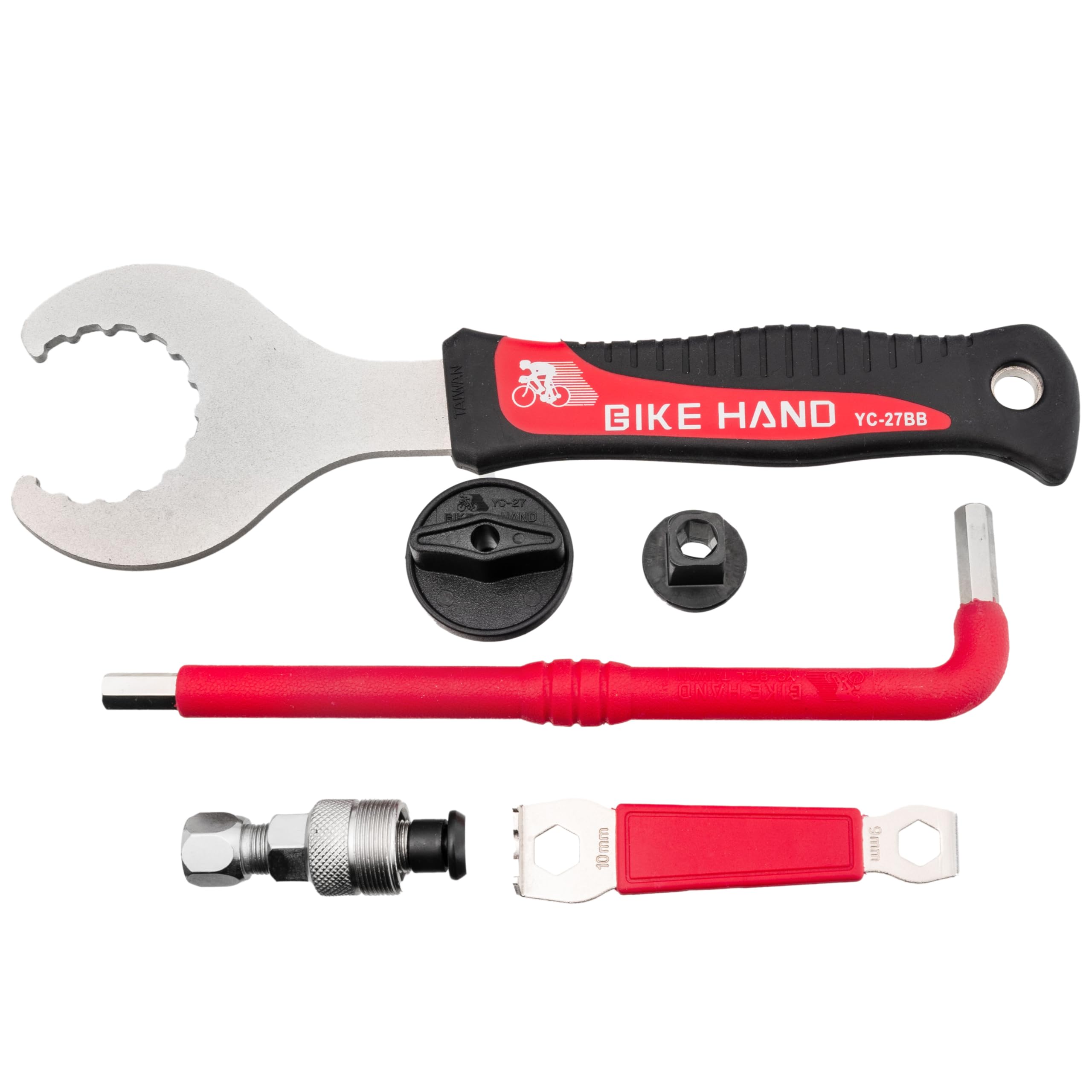 25-TLG. Universeller Fahrrad-Werkzeugsatz für Bremsen, Reifen, Kettenreparatur - Shimano kompatibel