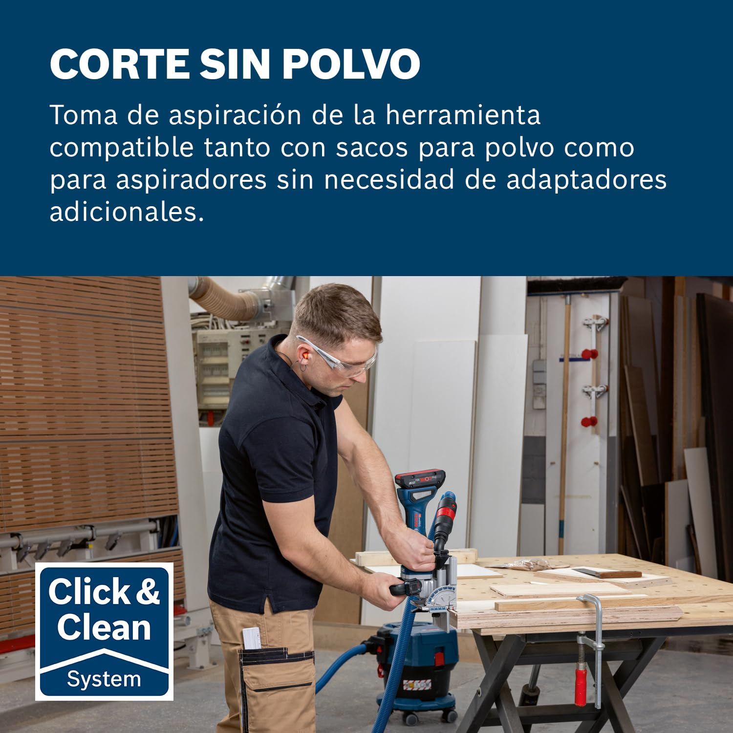 Bosch Professional 18V System engalletadora a batería GFF 18V-22 (incl. fresa de disco para corte de Ø 105 mm, saco para polvo, placa encajable, llave amoladora, sin batería/cargador)