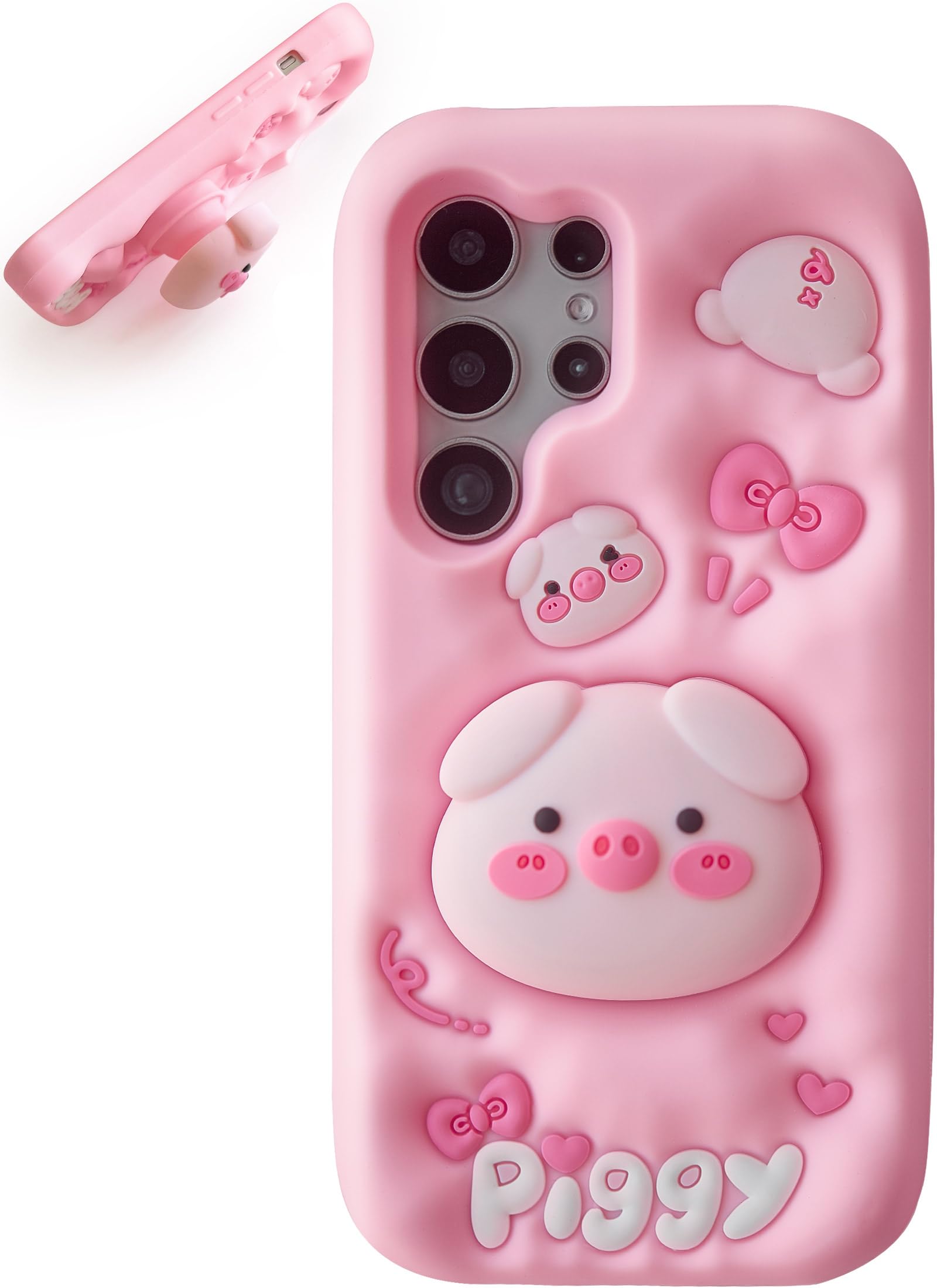 Amazon.com: TUFTA Kawaii 3D Pig Pop-Up Stand and Grip Phone Case