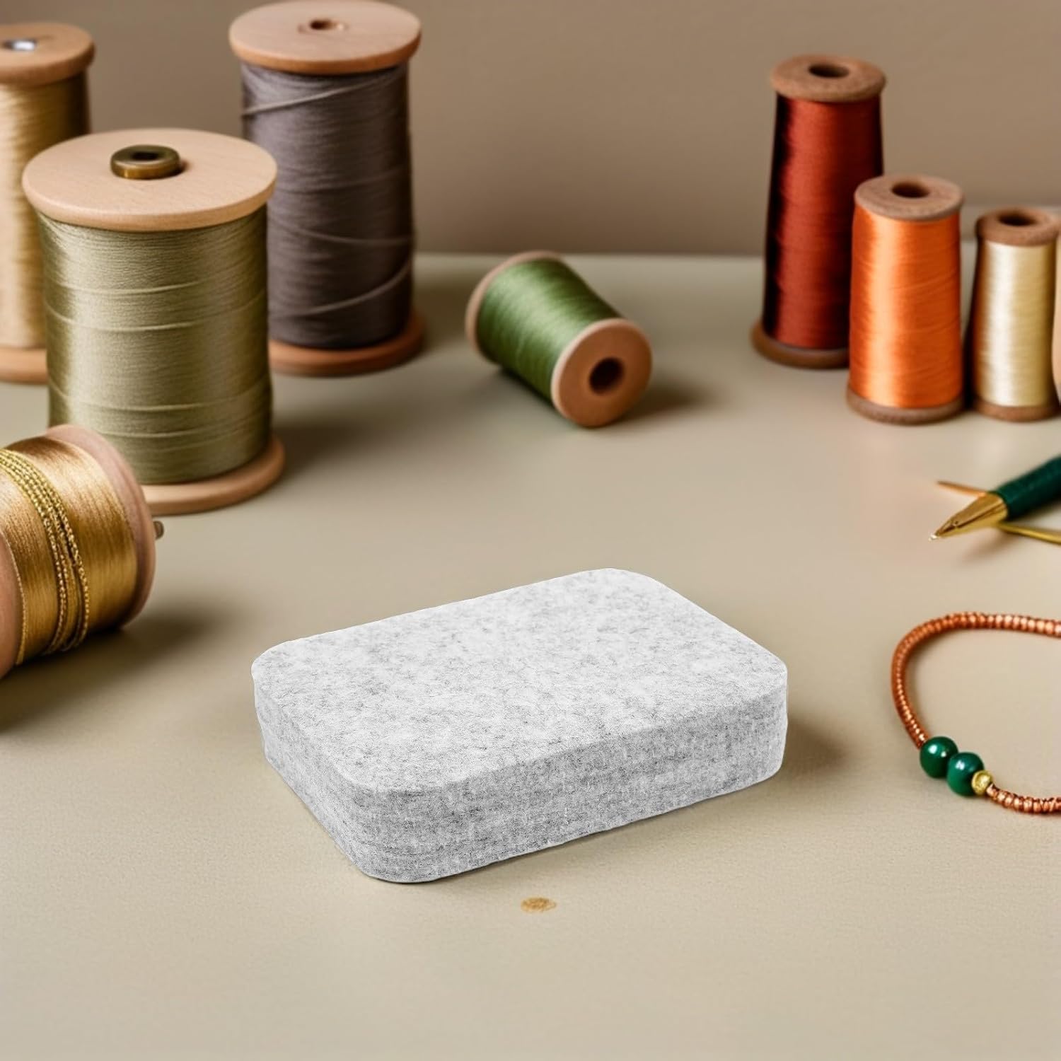Thick Needle Felting Pad for DIY Studio Crafts, Wool Felt Block