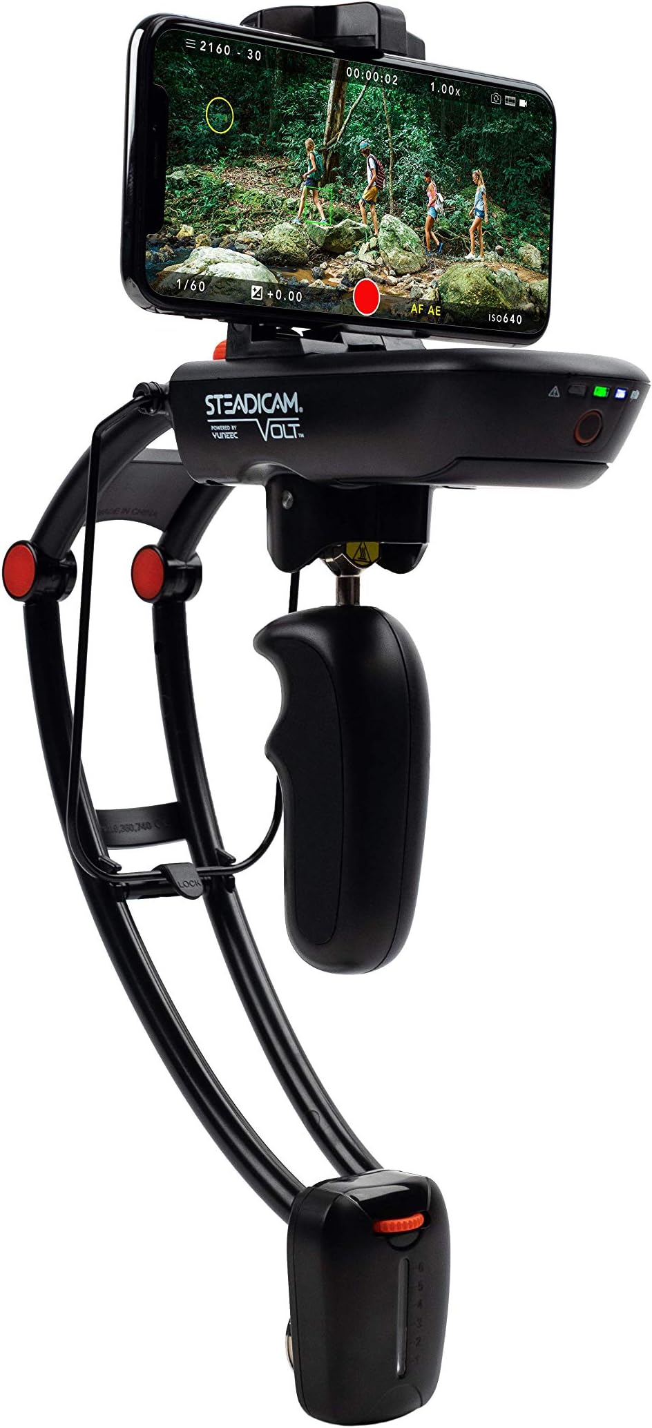 Steadicam Volt Electronic Handheld Gimbal Stabilizer for All IPhone XS, XS Max & XR, All Samsung S9/S9+ & GoPro Hero, Black, compact