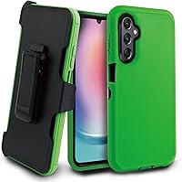 Vista 11 de Funda para Samsung Galaxy A24, funda giratoria de cuerpo completo con clip para cinturón de doble capa, soporte con protector de pantalla Negro
